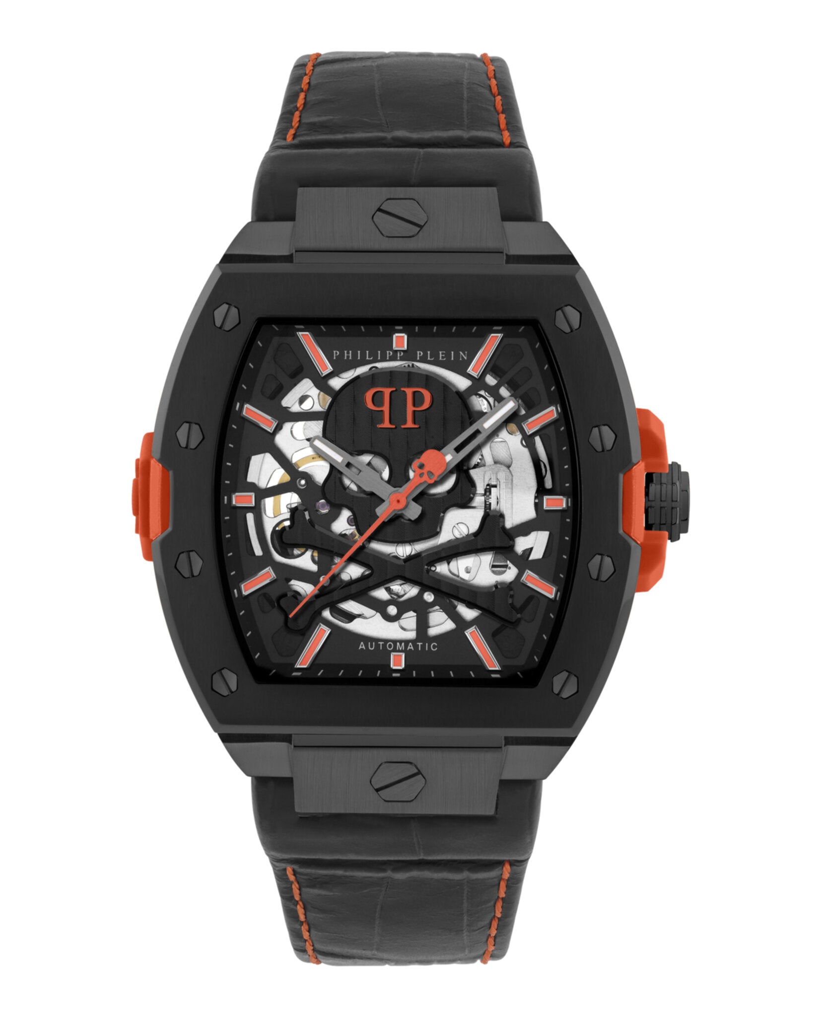 Philipp Plein Mens Black 44mm Strap Fashion Watch