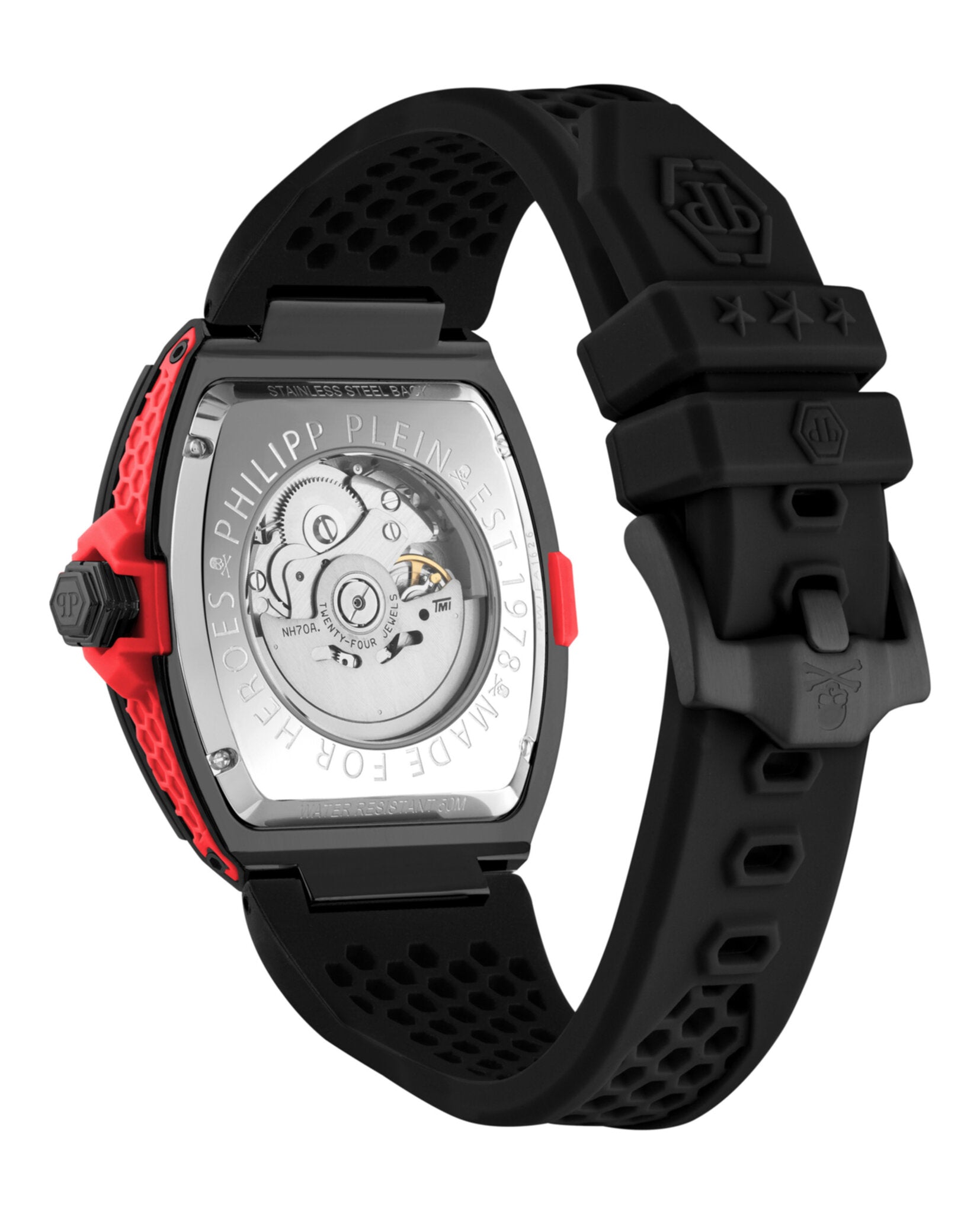 Philipp Plein Mens Black 44mm Strap Fashion Watch