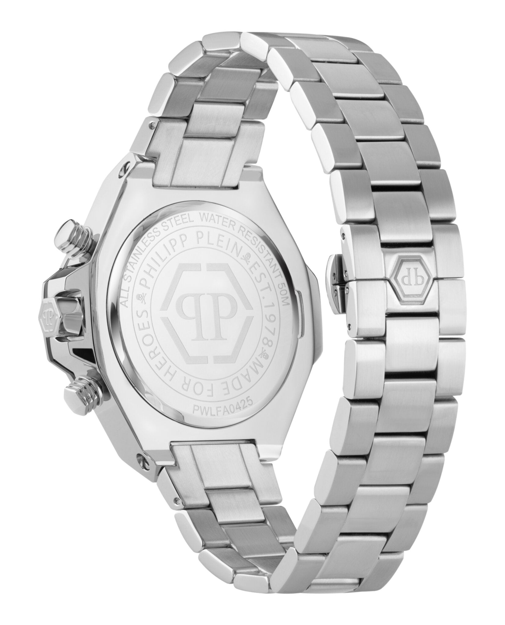 Philipp Plein Mens Stainless Steel 46mm Bracelet Fashion Watch