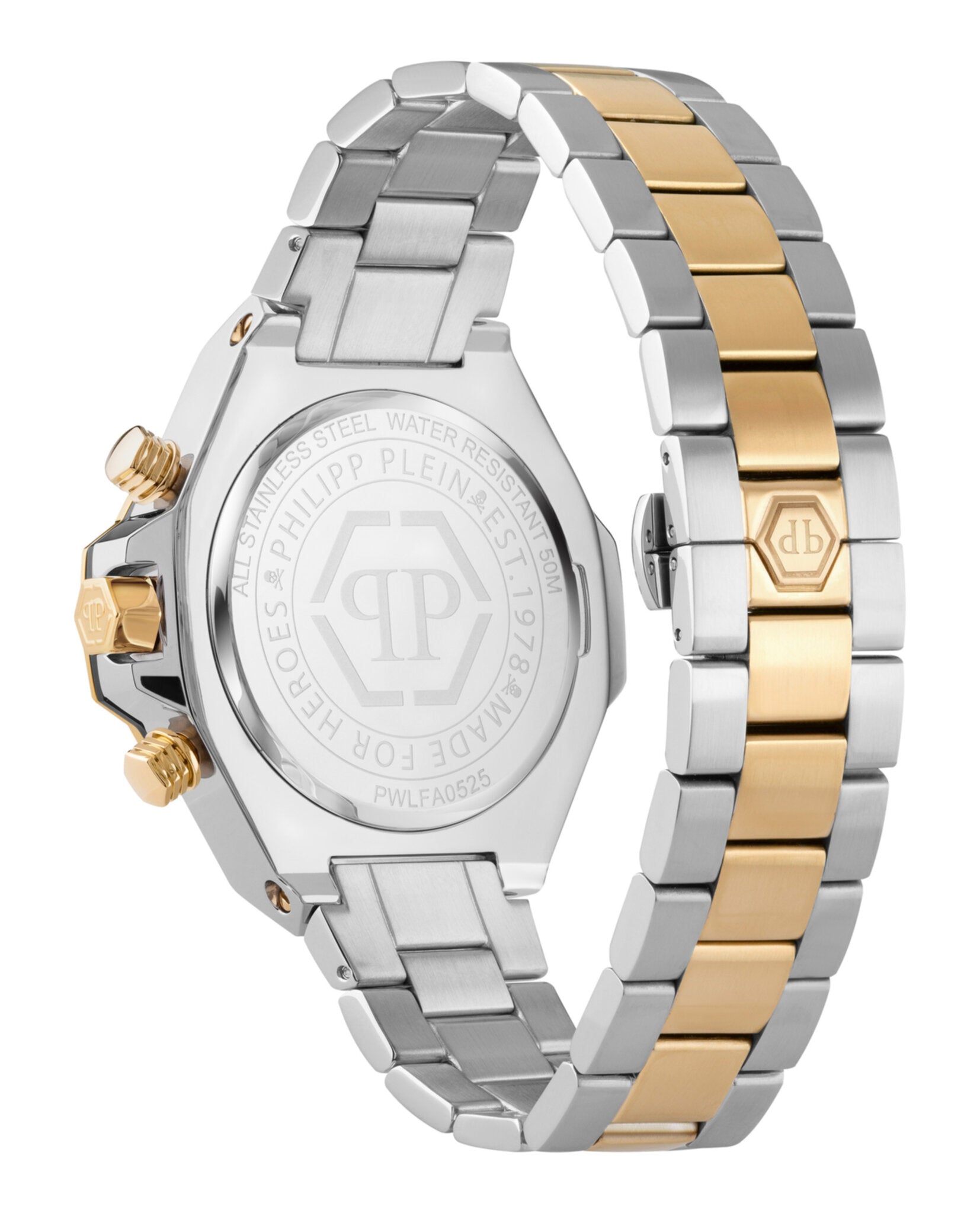 Philipp Plein Mens Two Tone 46mm Bracelet Fashion Watch