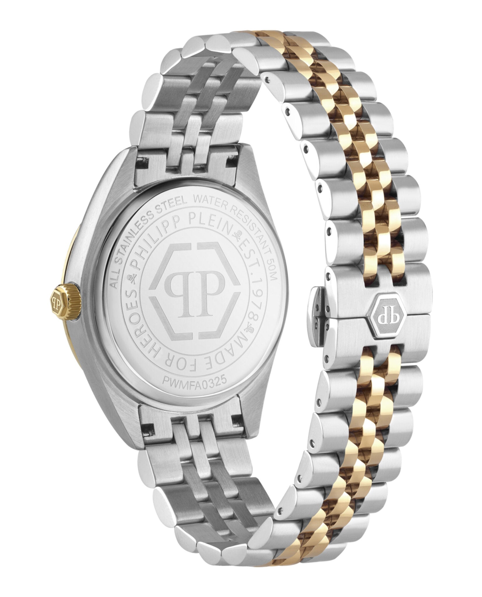 Philipp Plein Mens Two Tone 41mm Bracelet Fashion Watch