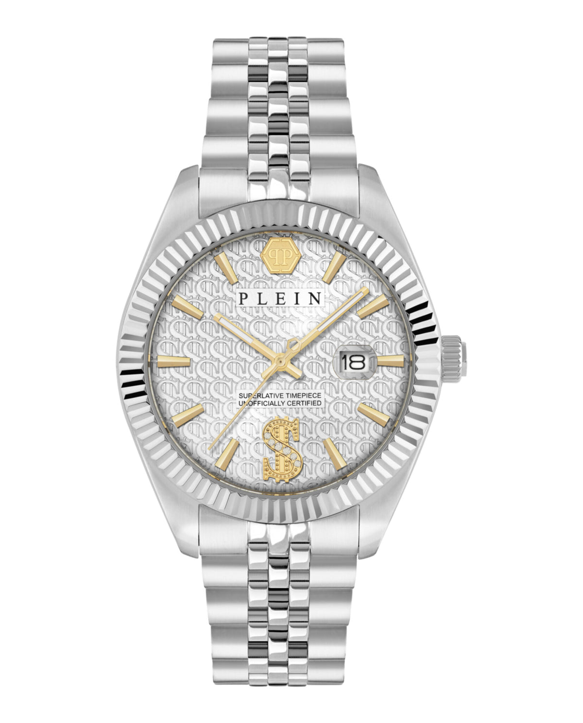 Philipp Plein Mens Stainless Steel 41mm Bracelet Fashion Watch
