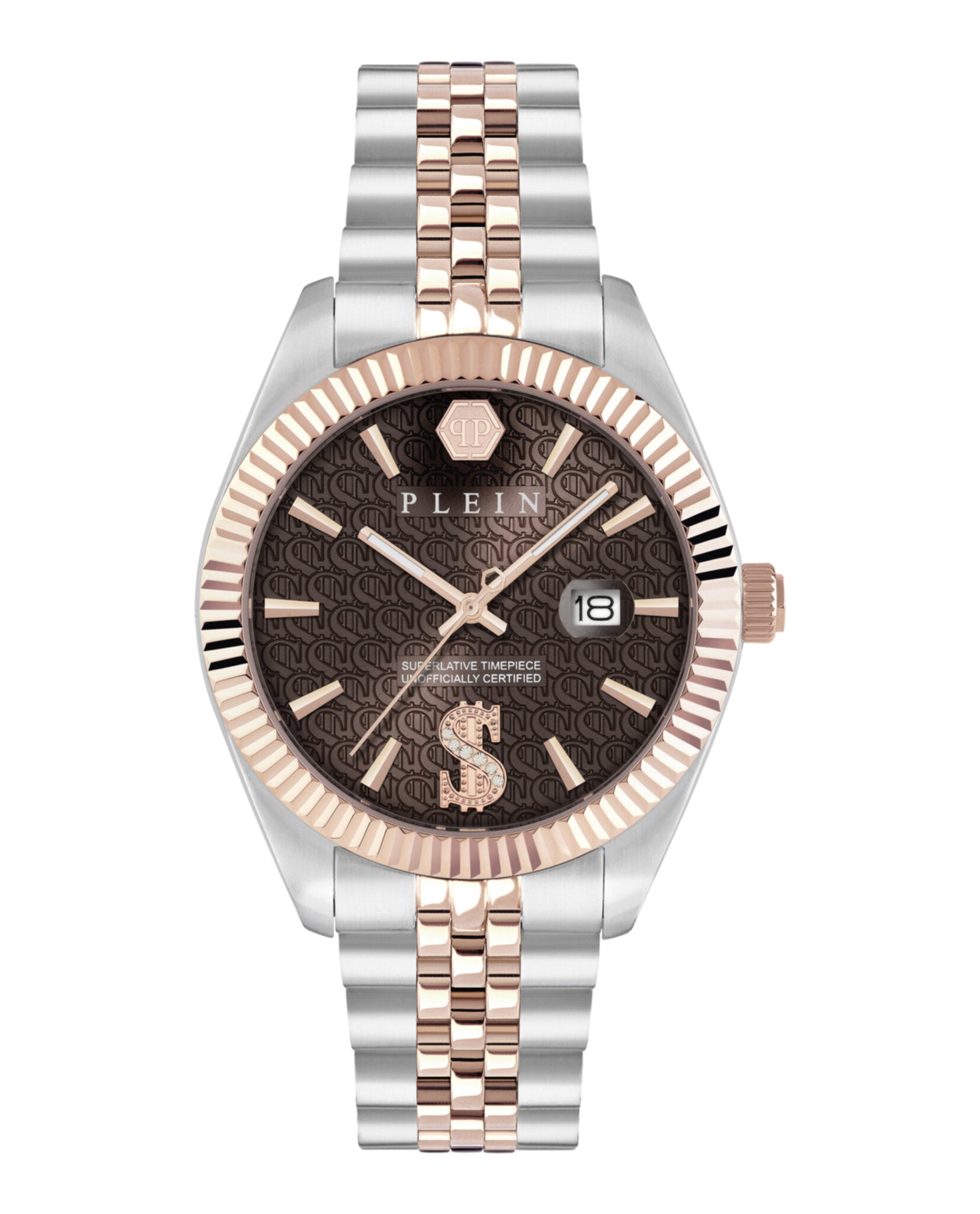 Philipp Plein Mens Two Tone 41mm Bracelet Fashion Watch