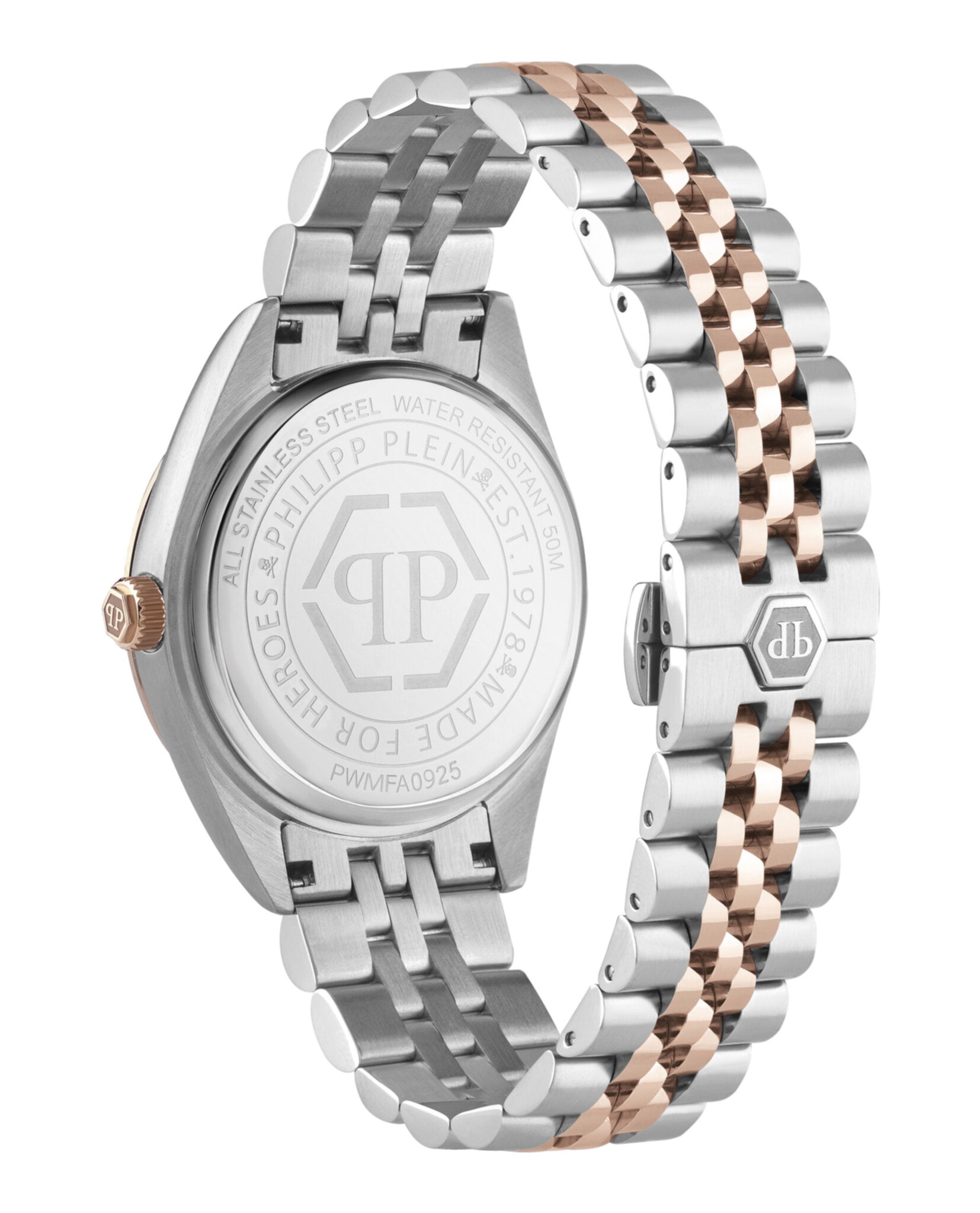 Philipp Plein Mens Two Tone 41mm Bracelet Fashion Watch
