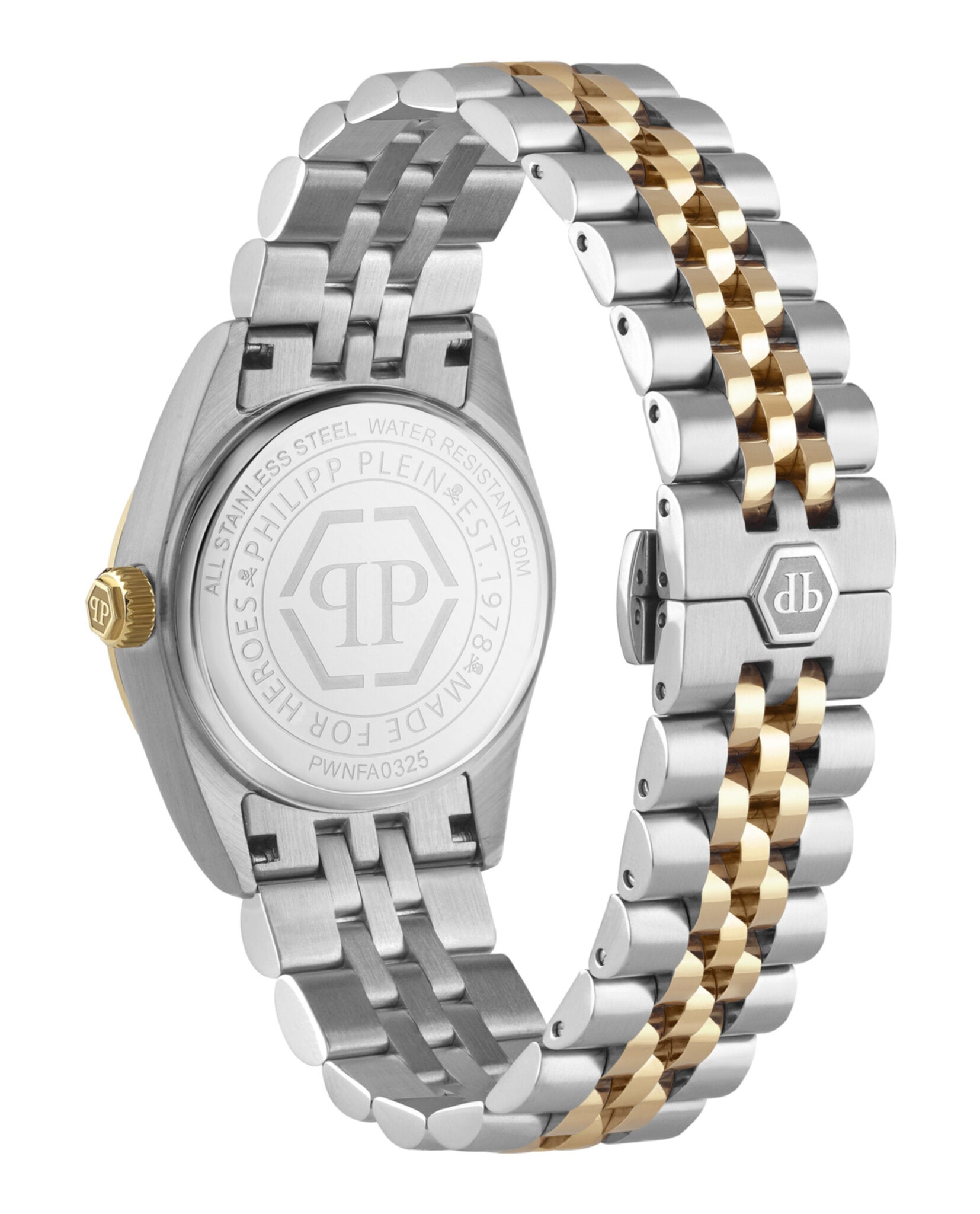 Philipp Plein Womens Two Tone 28mm Bracelet Fashion Watch