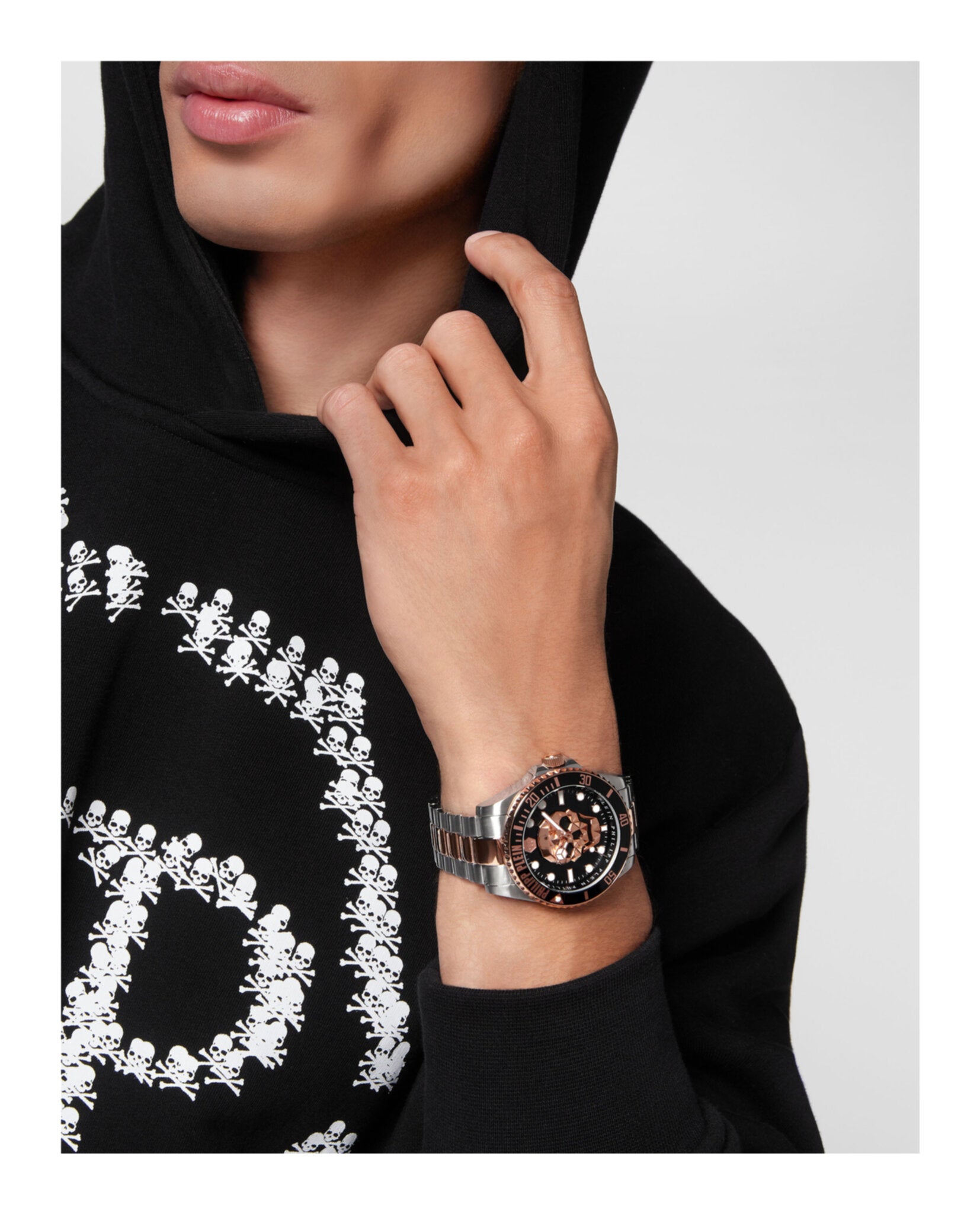 Philipp Plein Mens The $kull 46mm Strap Fashion Watch