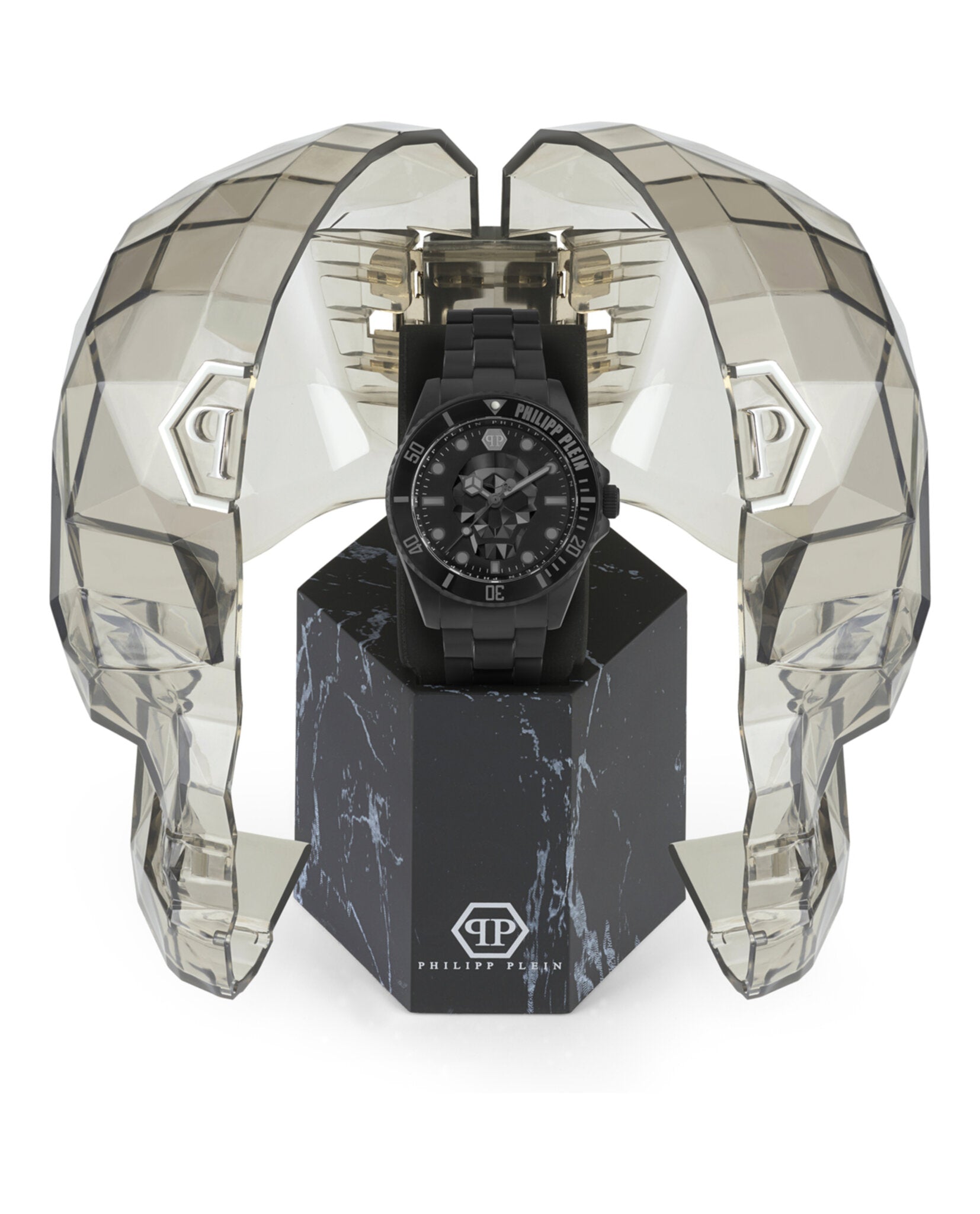 Philipp Plein Mens IP Black 44mm Bracelet Fashion Watch