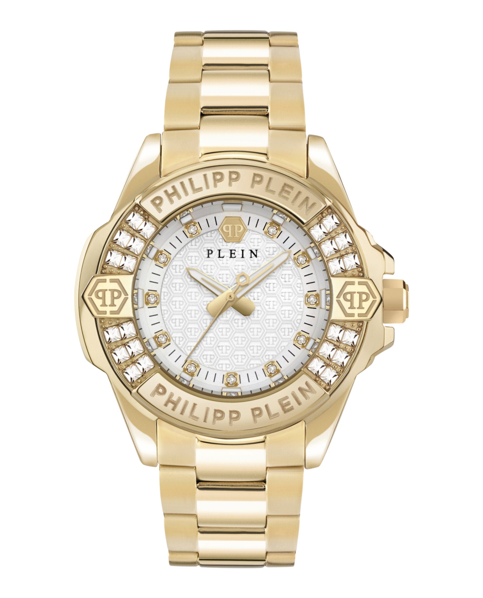 Philipp Plein Womens Gold 38mm Bracelet Fashion Watch