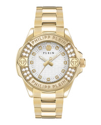 Philipp Plein Womens Gold 38mm Bracelet Fashion Watch