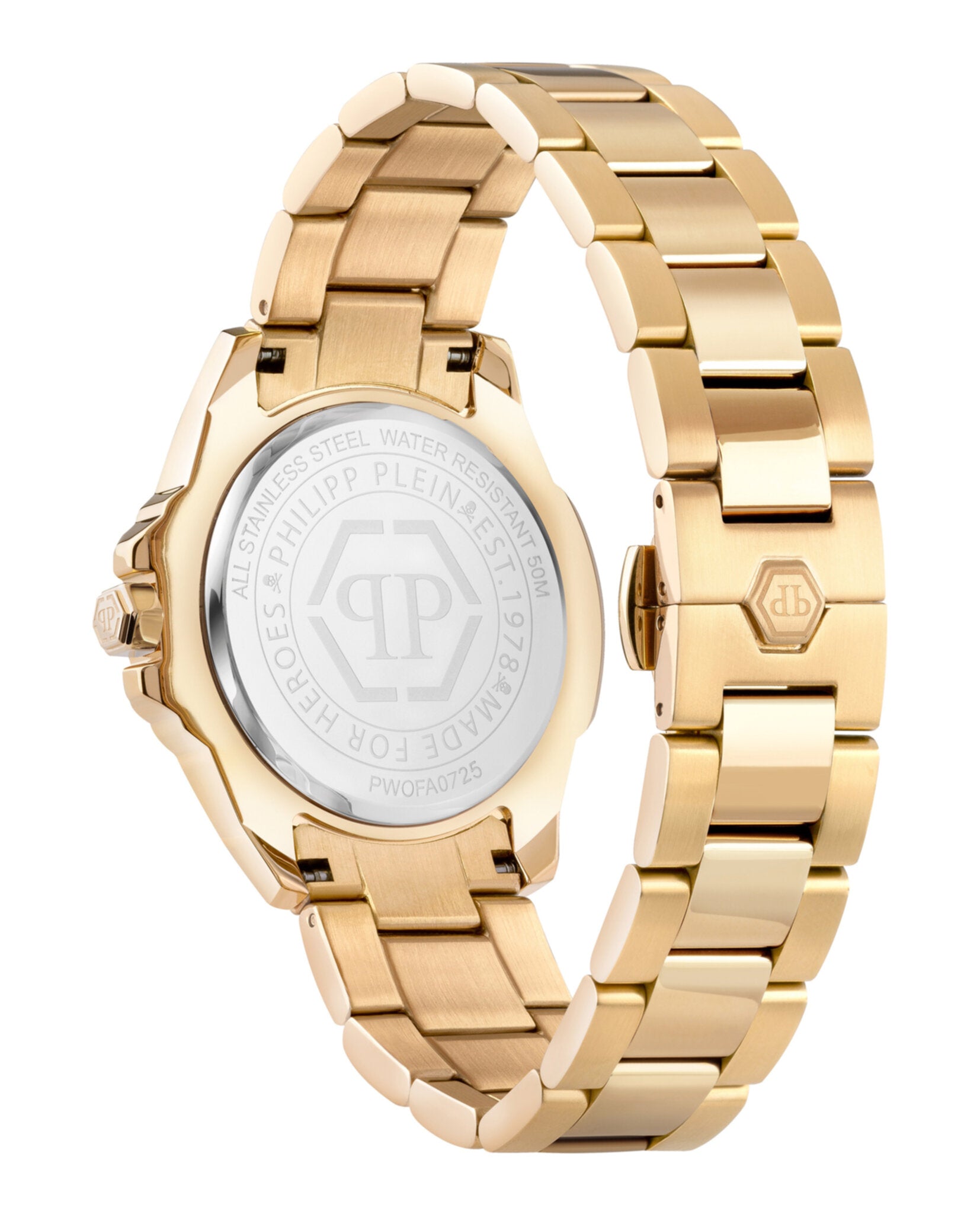 Philipp Plein Womens Gold 38mm Bracelet Fashion Watch