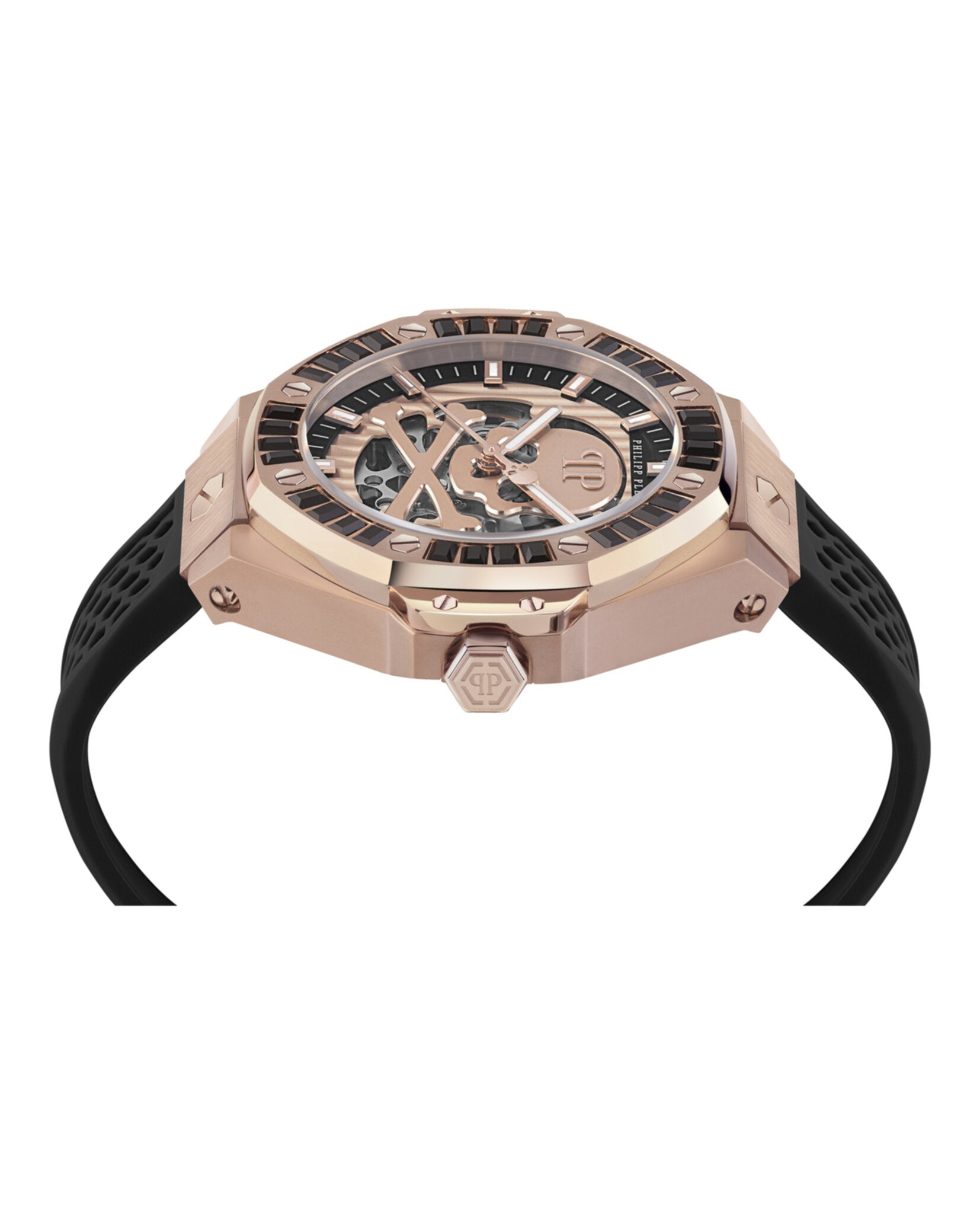 Philipp Plein Mens Rosegold 46mm Strap Fashion Watch
