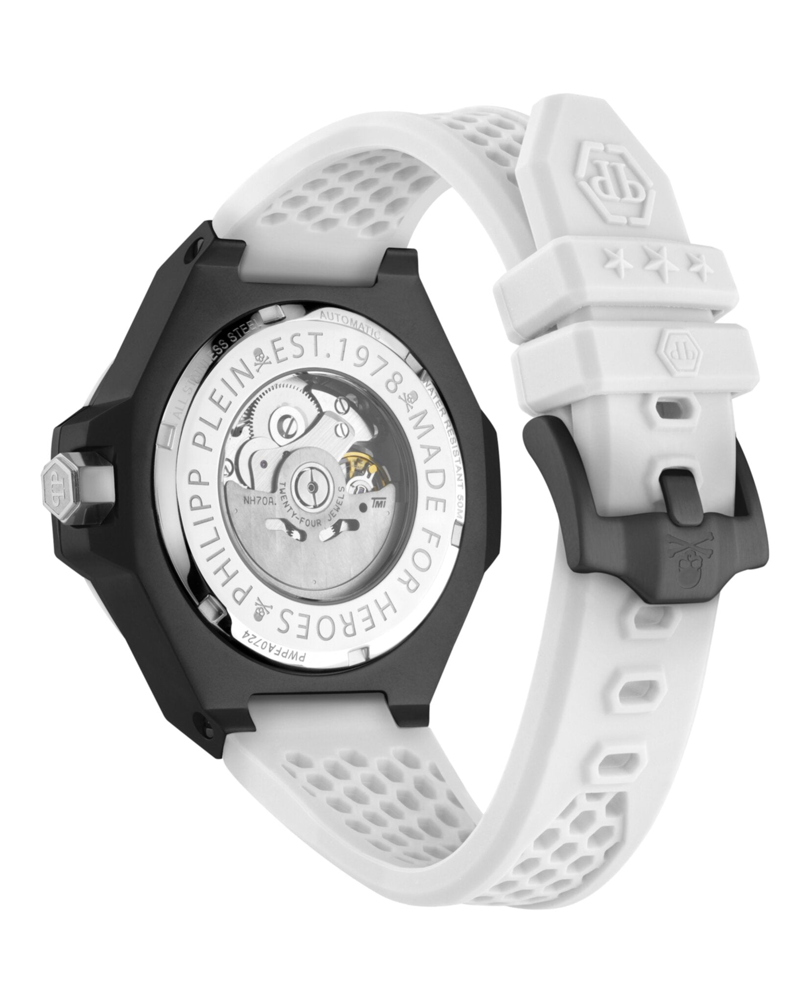 Philipp Plein Mens Black 46mm Strap Fashion Watch