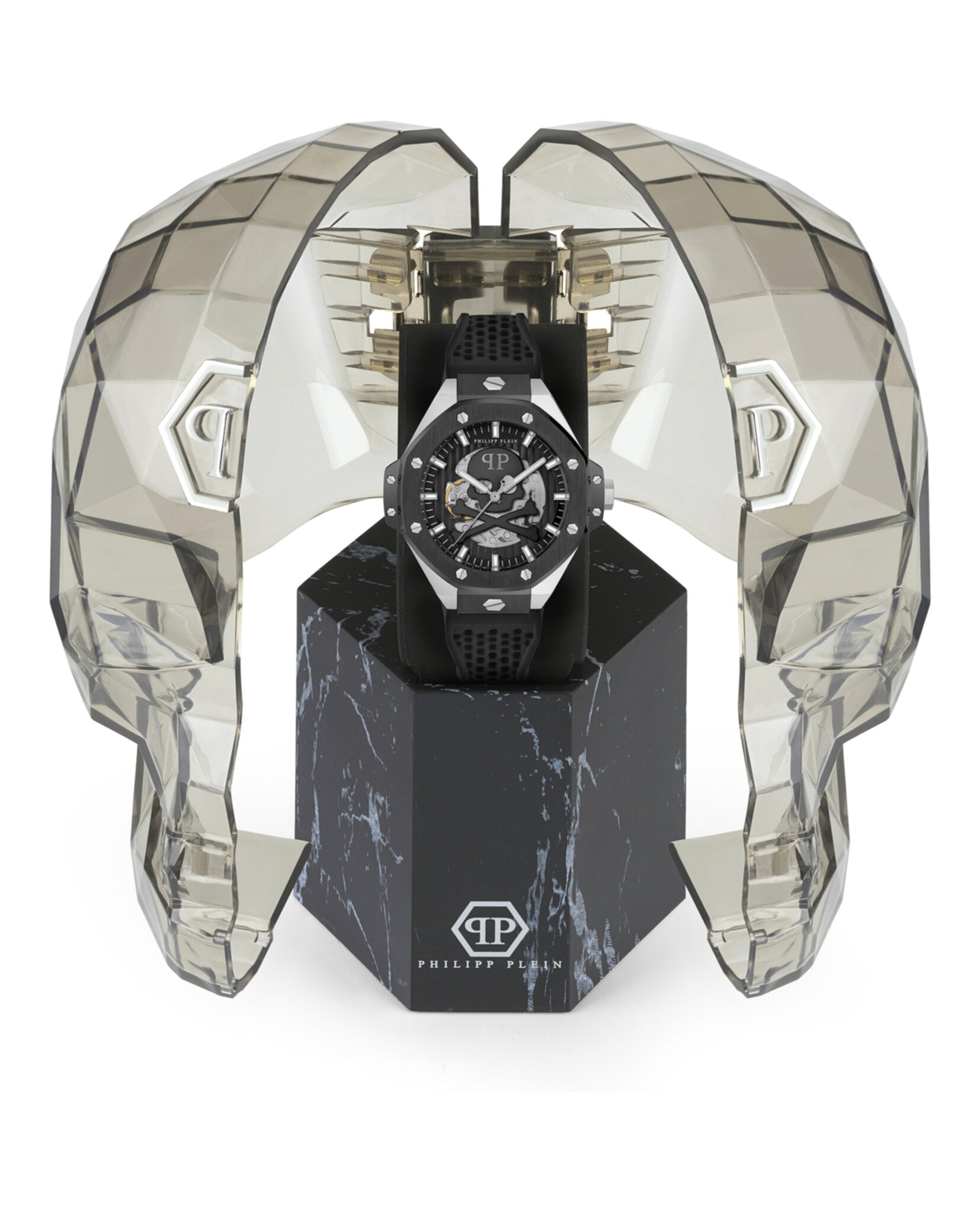Philipp Plein Mens Stainless Steel 46mm Strap Fashion Watch