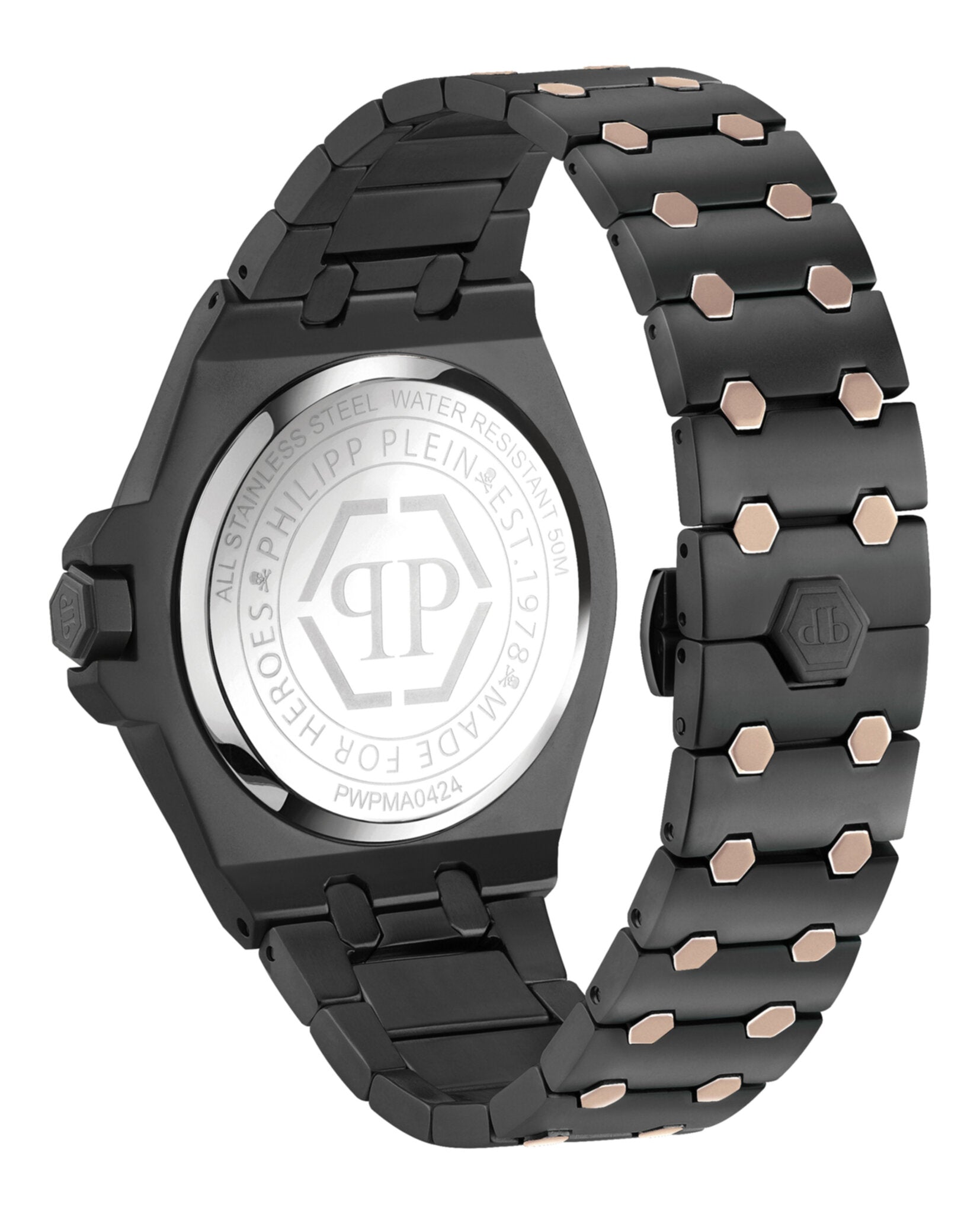Philipp Plein Mens Stainless Steel 43mm Bracelet Fashion Watch