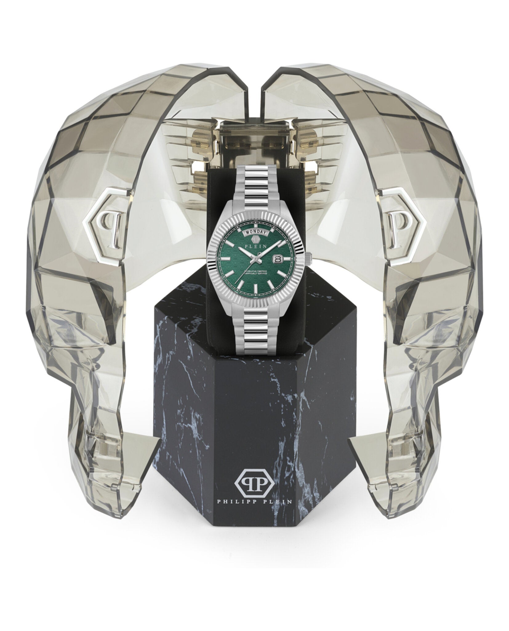 Philipp Plein Mens Stainless Steel 42mm Bracelet Fashion Watch