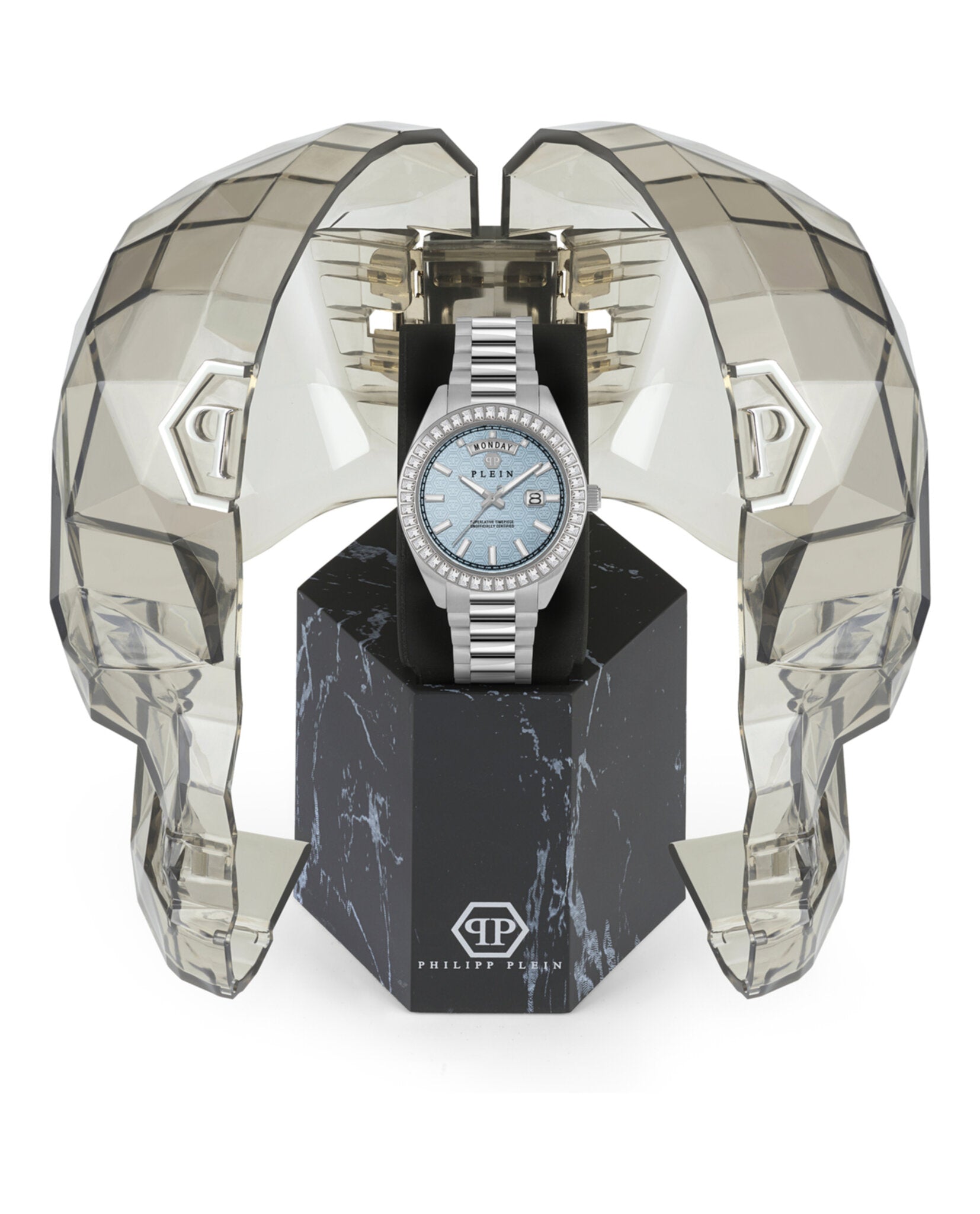 Philipp Plein Mens Stainless Steel 42mm Bracelet Fashion Watch