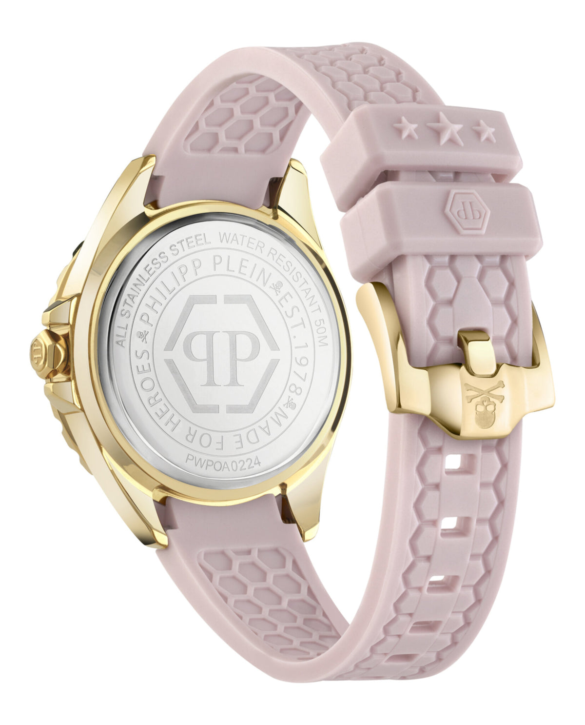 Philipp Plein Womens Gold 38mm Strap Fashion Watch