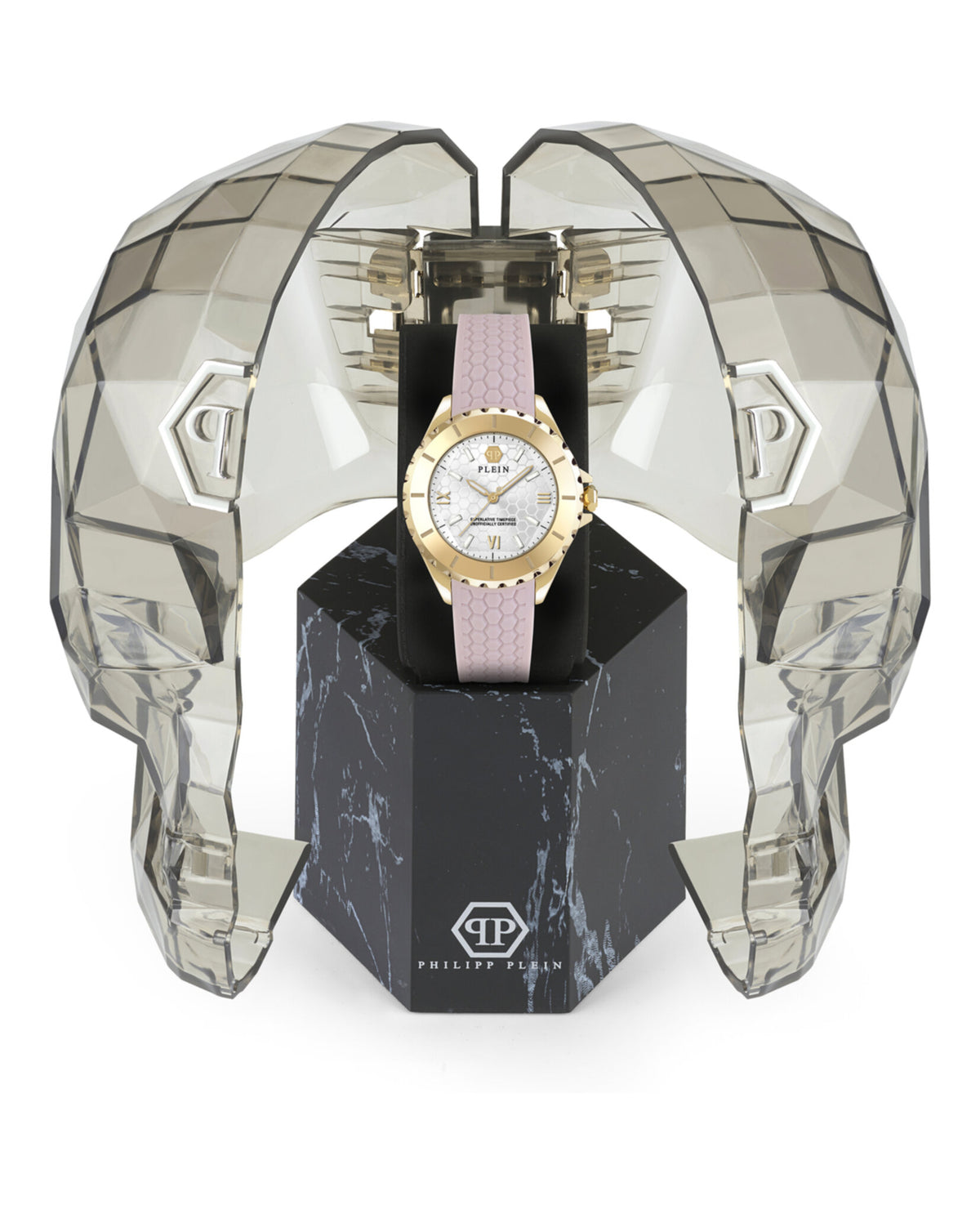 Philipp Plein Womens Gold 38mm Strap Fashion Watch