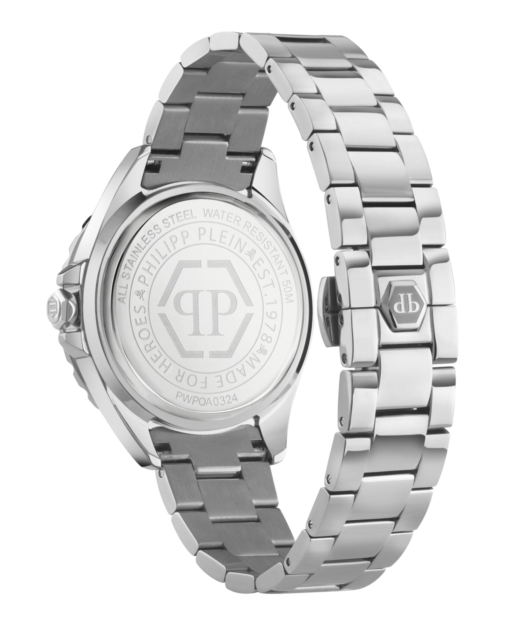 Philipp Plein Womens Stainless Steel 38mm Bracelet Fashion Watch