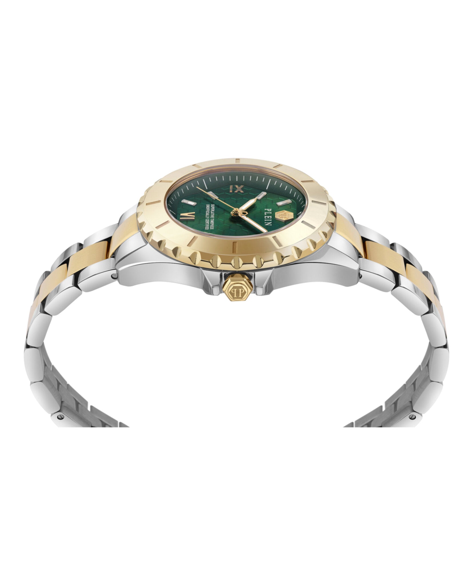 Philipp Plein Womens Two Tone 38mm Bracelet Fashion Watch
