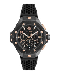 Philipp Plein Mens Black 46mm Strap Fashion Watch