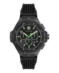 Philipp Plein Mens Black 46mm Strap Fashion Watch