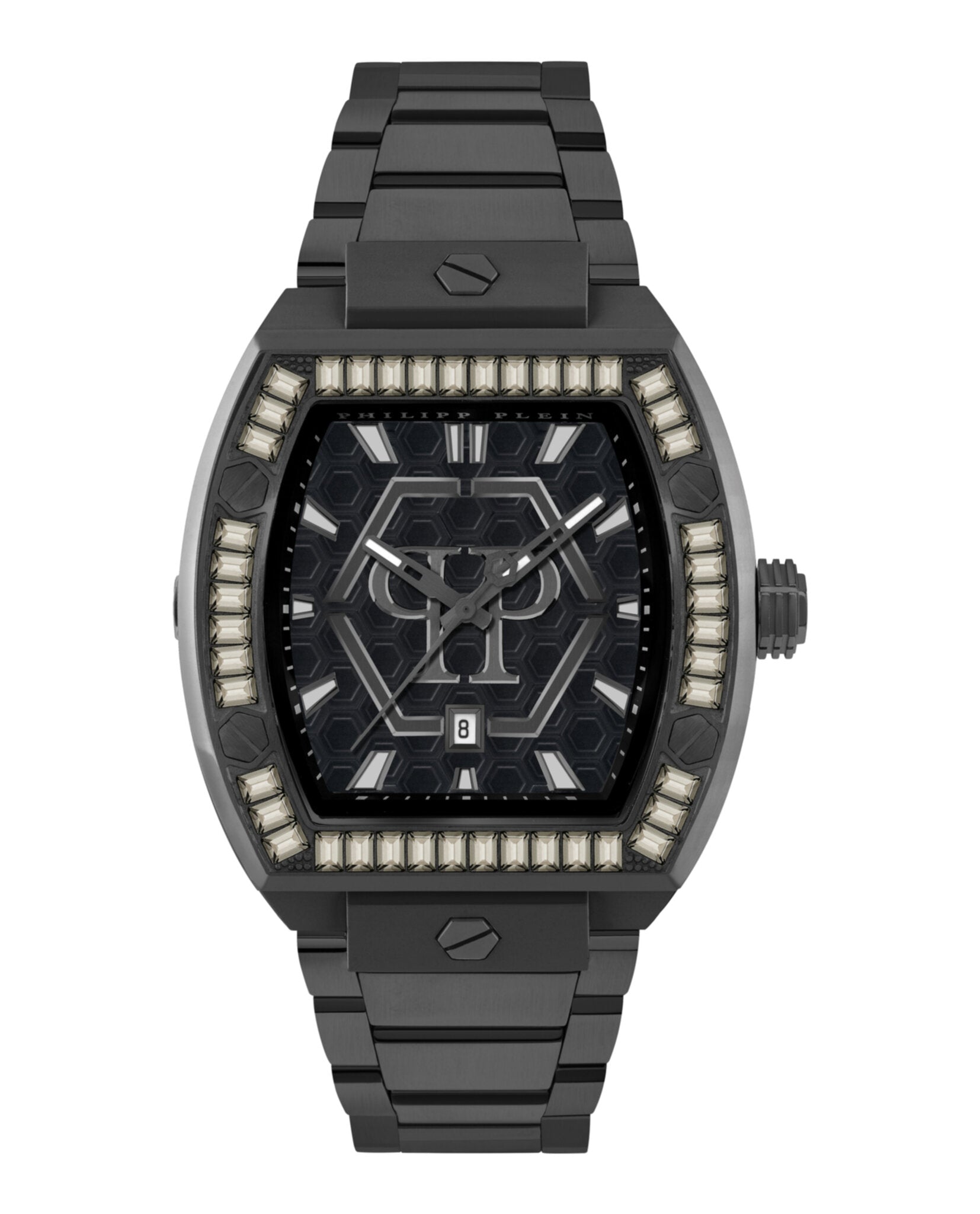 Philipp Plein Mens Black 44mm Bracelet Fashion Watch