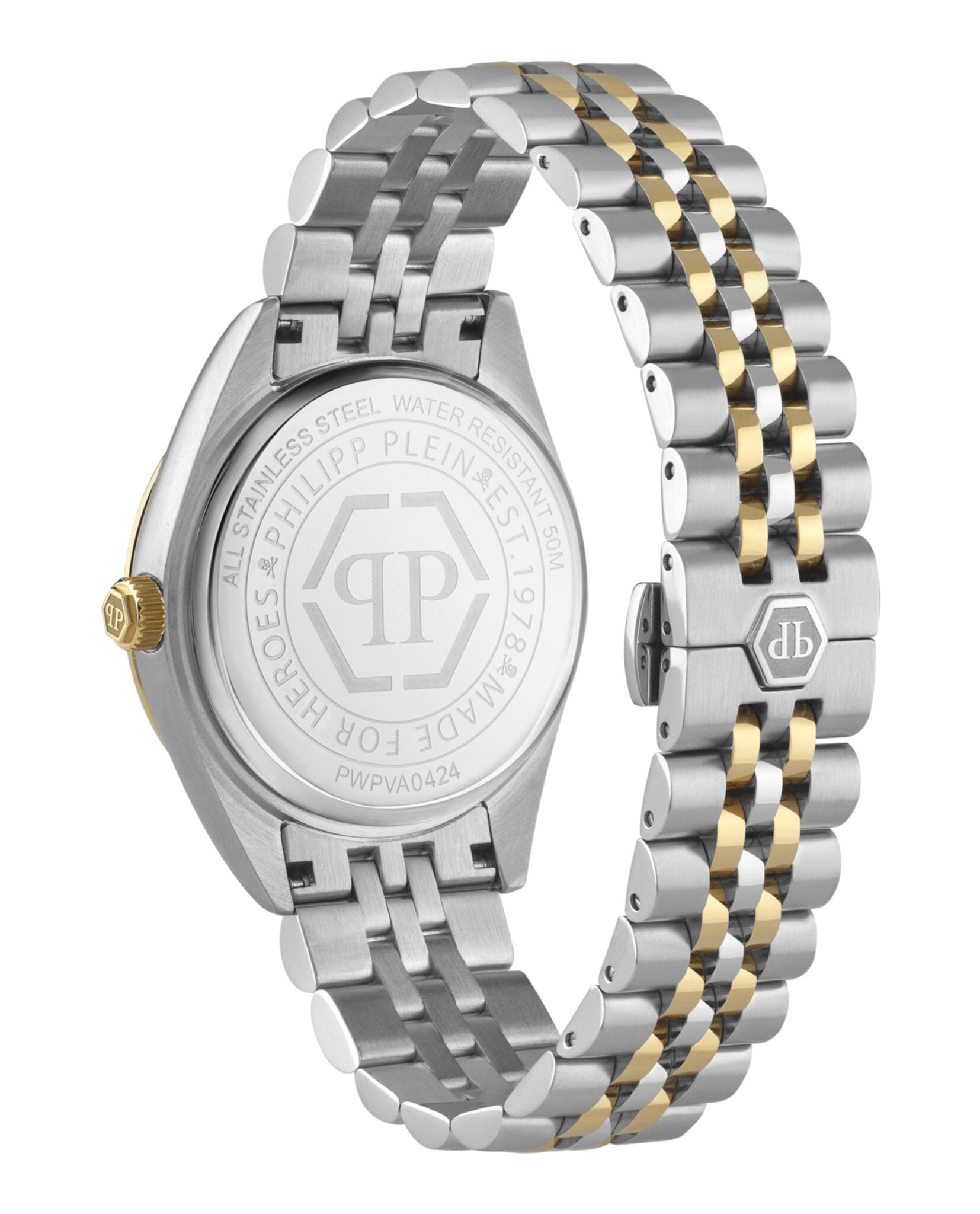 Philipp Plein Mens Two Tone 42mm Bracelet Fashion Watch