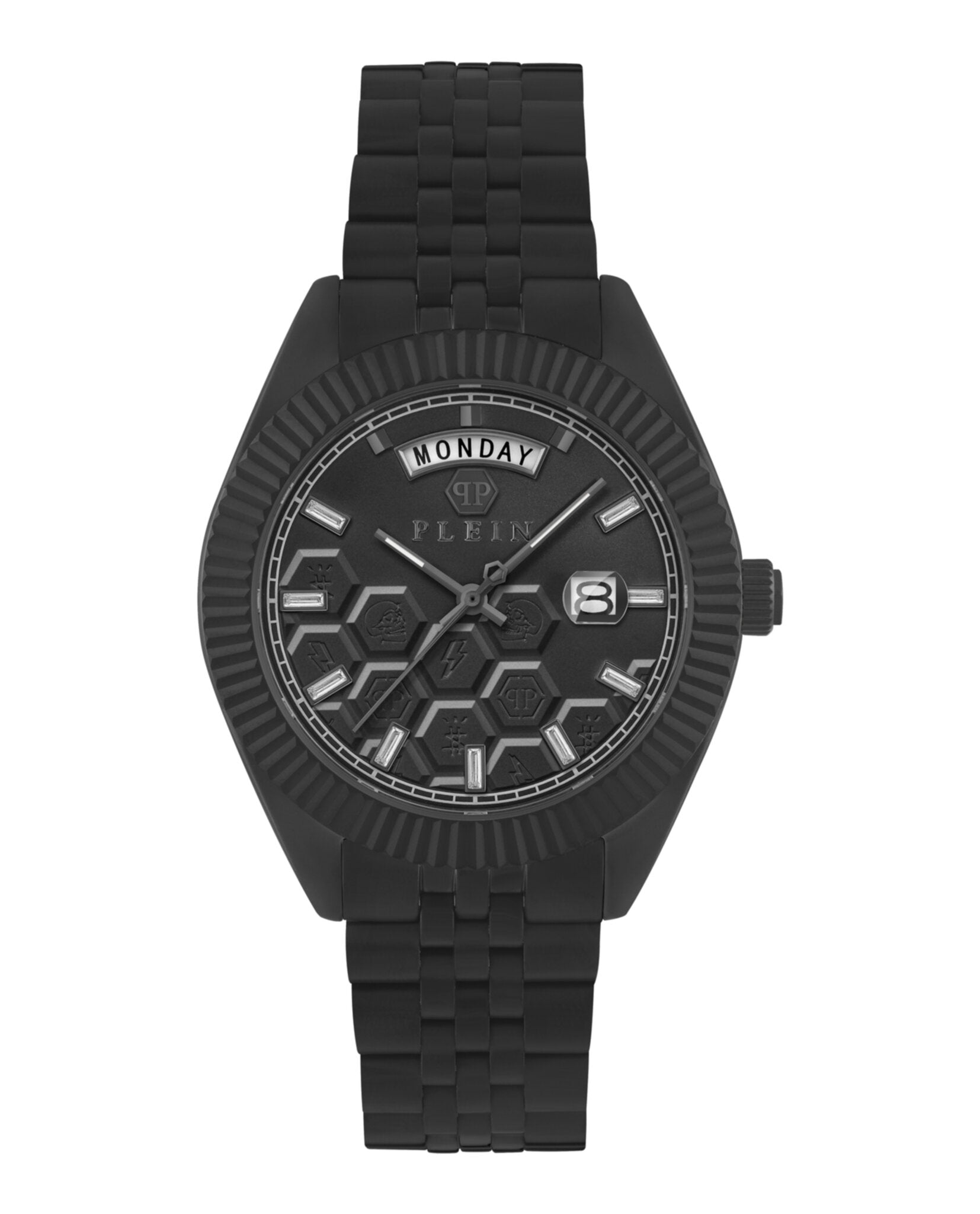 Philipp Plein Mens Black 42mm Bracelet Fashion Watch