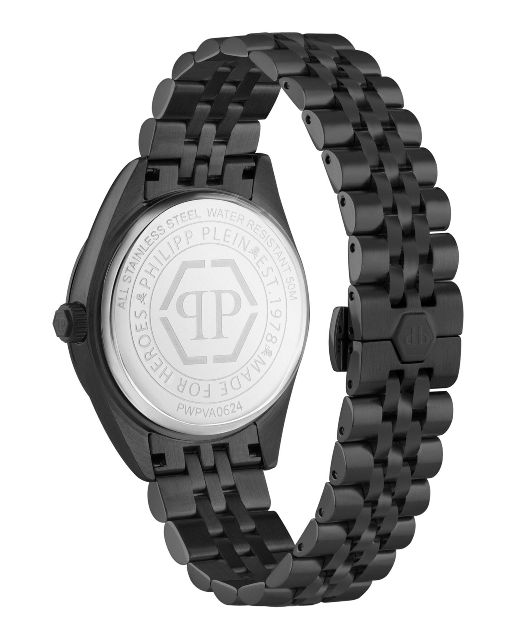 Philipp Plein Mens Black 42mm Bracelet Fashion Watch