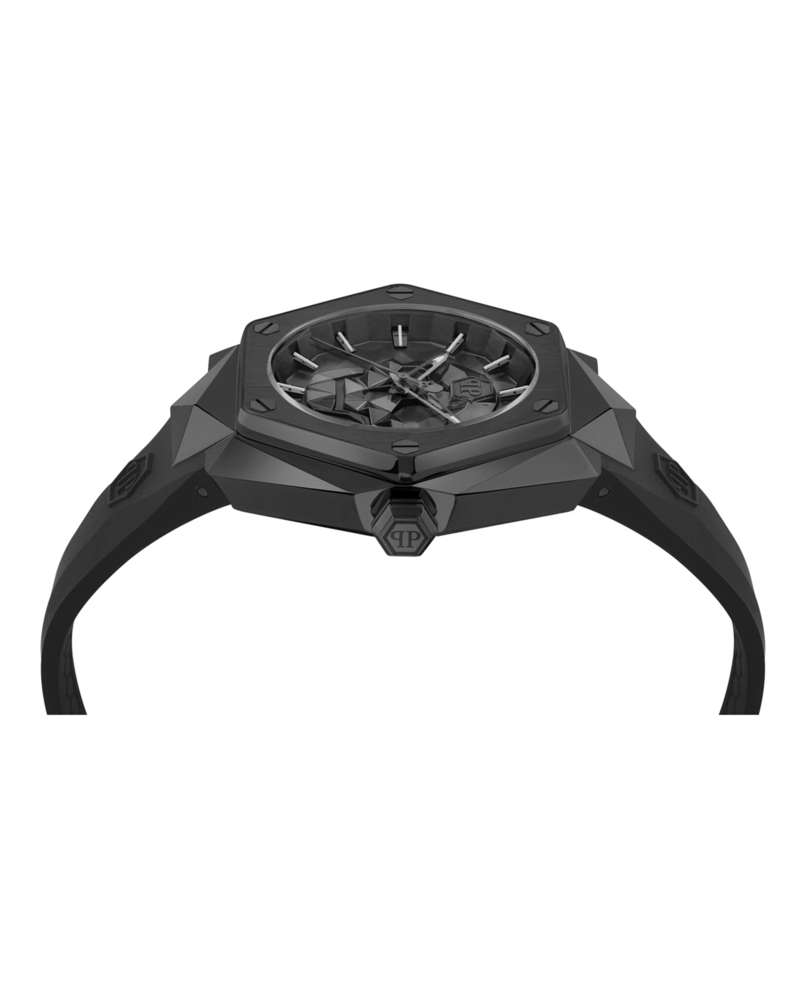 Philipp Plein Mens Black 45mm Strap Fashion Watch