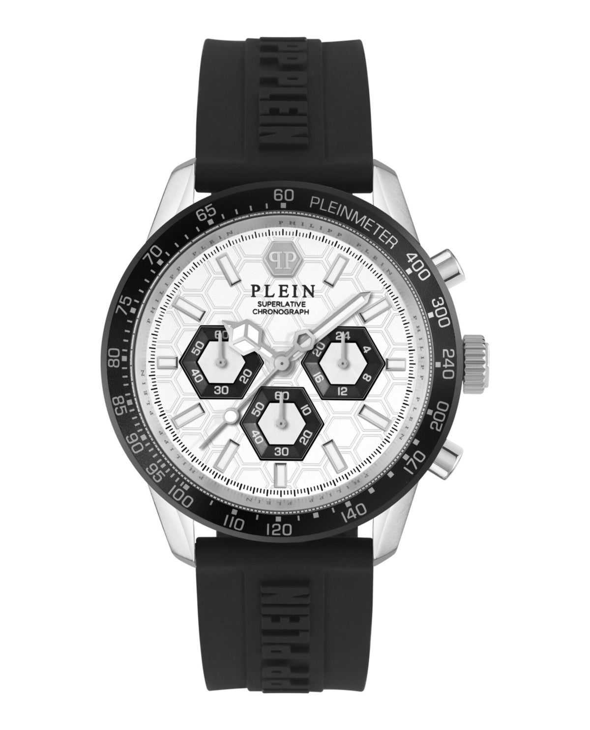 Philipp Plein Mens Stainless Steel 44mm Strap Fashion Watch