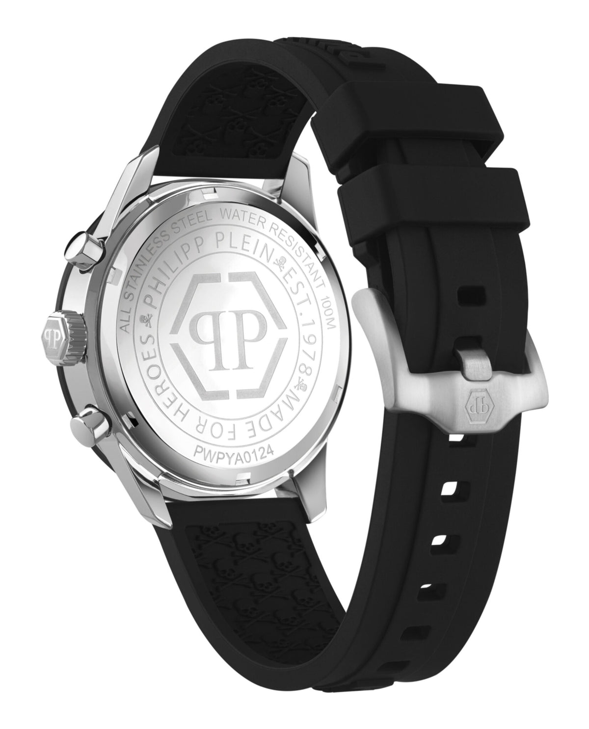 Philipp Plein Mens Stainless Steel 44mm Strap Fashion Watch
