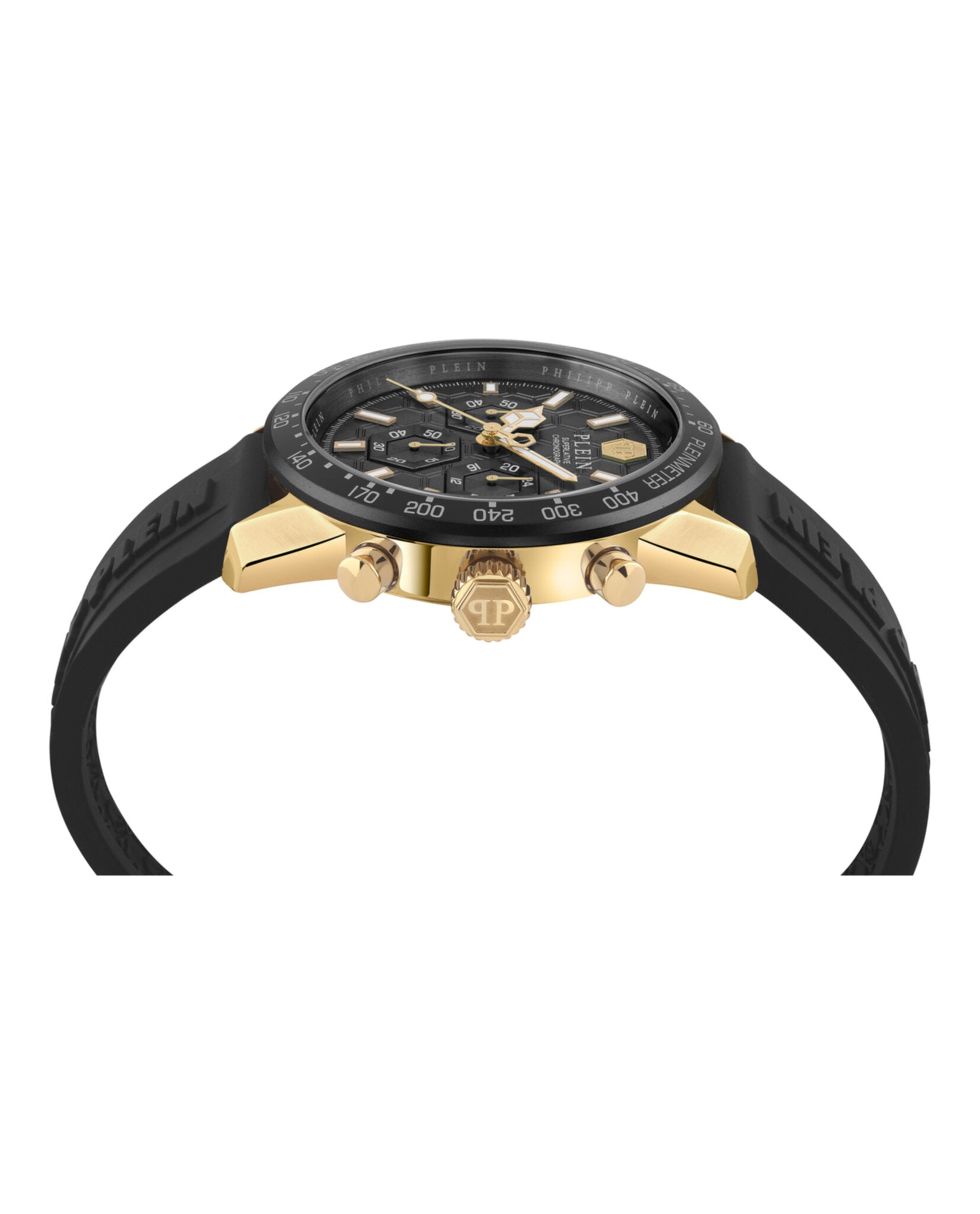 Philipp Plein Mens Gold 44mm Strap Fashion Watch