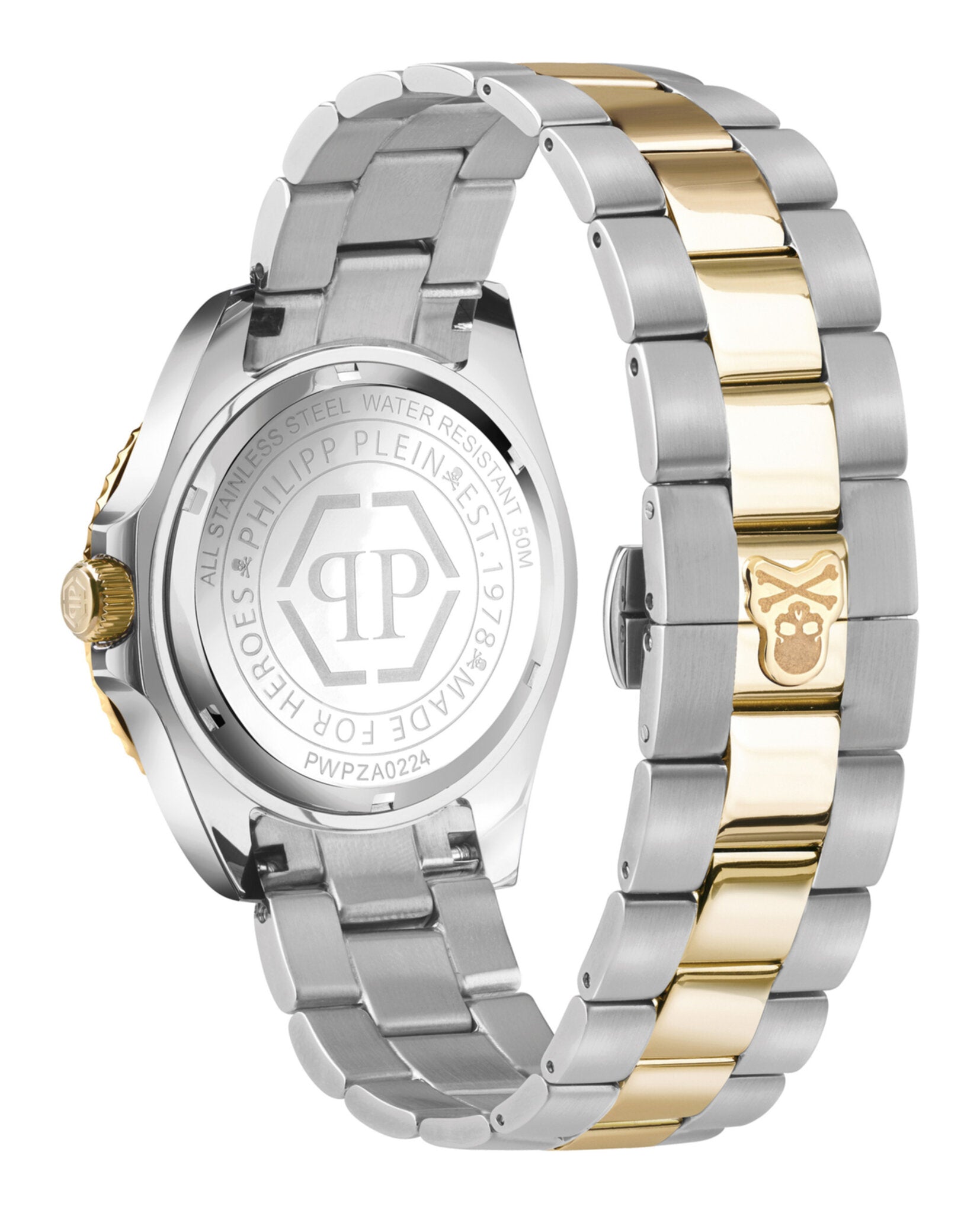 Philipp Plein Mens Two Tone 44mm Bracelet Fashion Watch