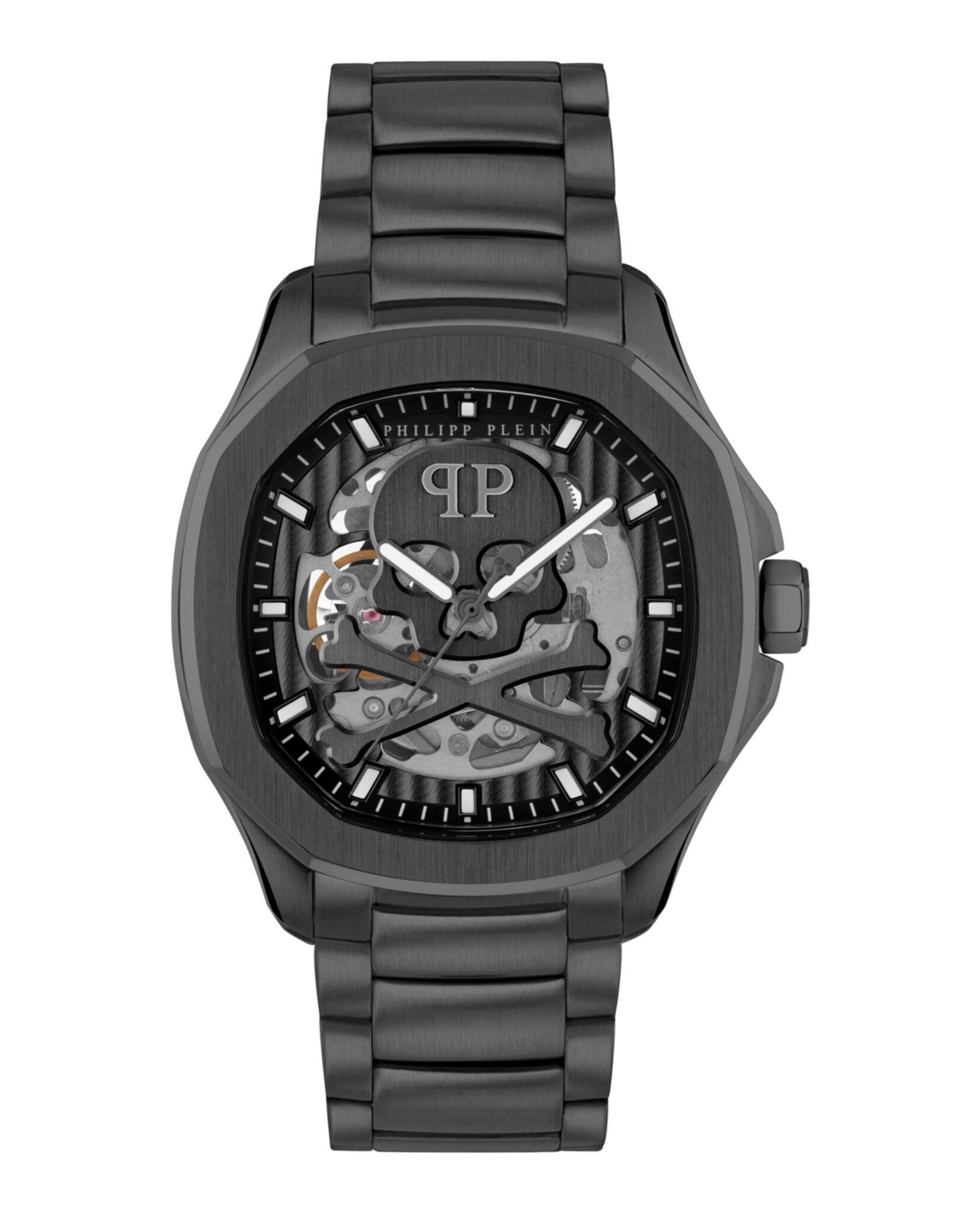 Philipp Plein Mens IP Black 42mm Bracelet Fashion Watch