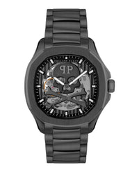 Philipp Plein Mens IP Black 42mm Bracelet Fashion Watch