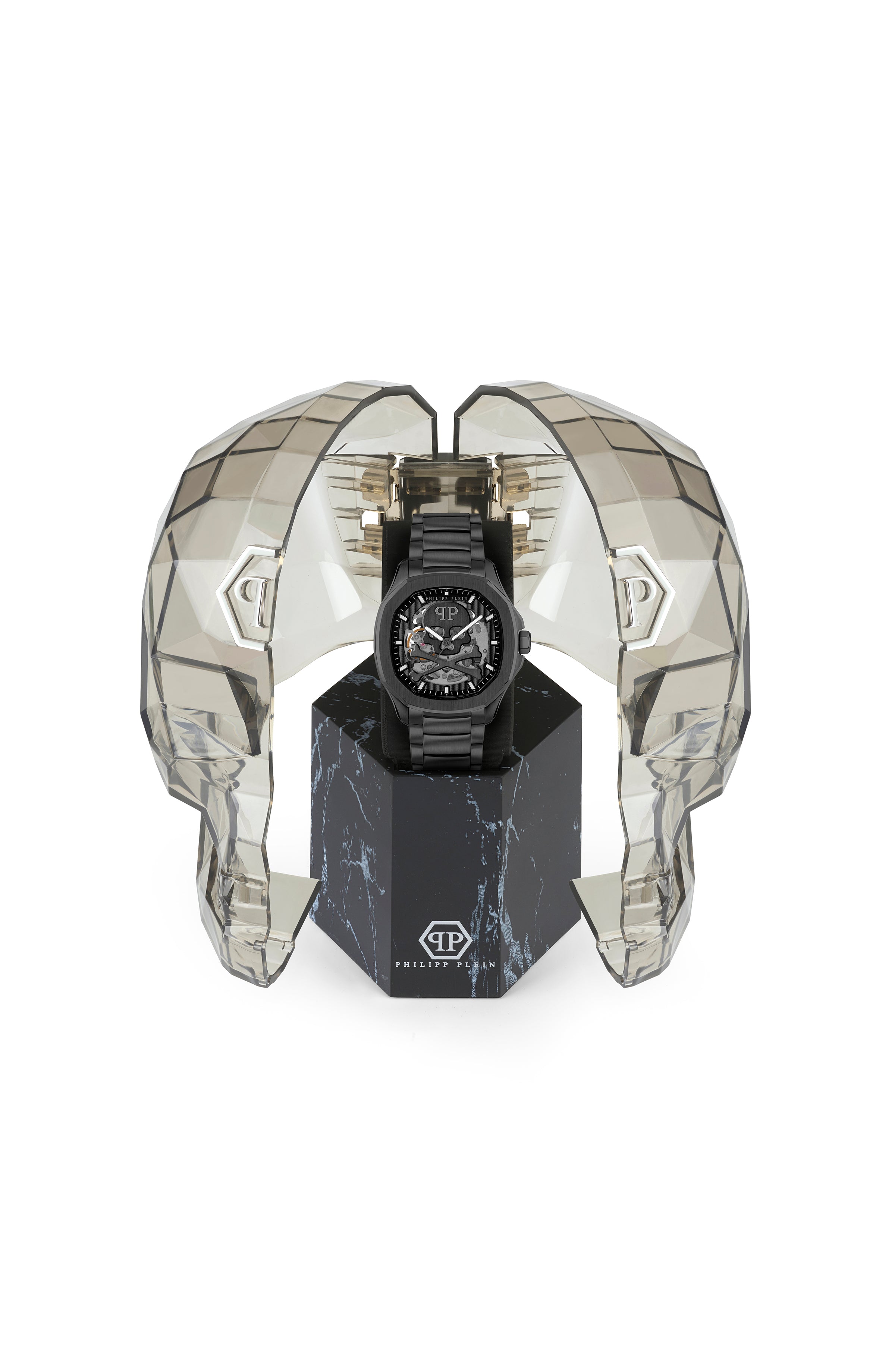Philipp Plein Mens IP Black 42mm Bracelet Fashion Watch