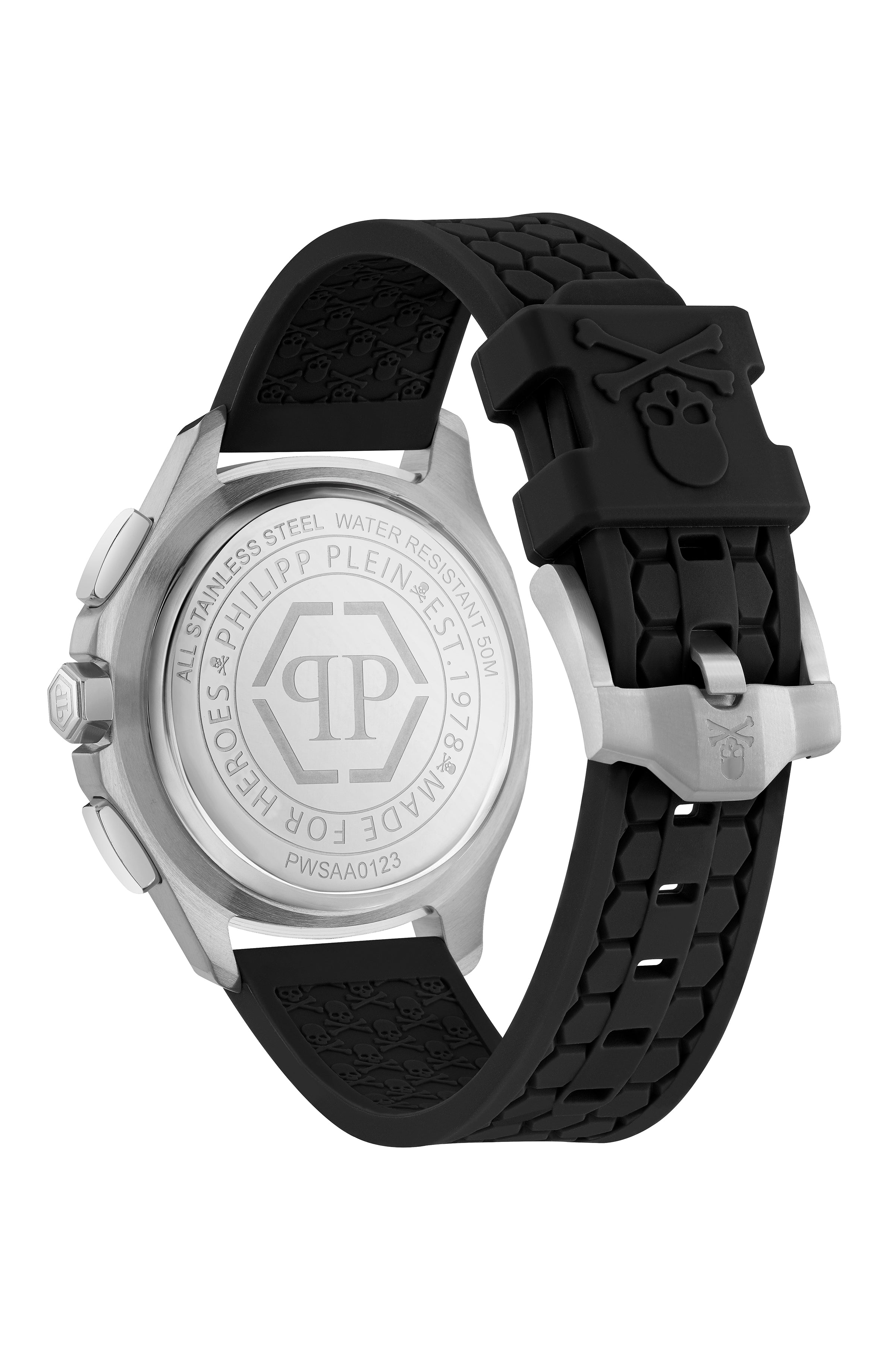 Philipp Plein Mens Stainless Steel 44mm Strap Fashion Watch – Bluefly