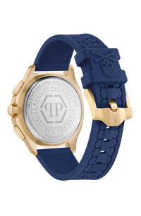 Philipp Plein Mens IP Yellow Gold 44mm Strap Fashion Watch