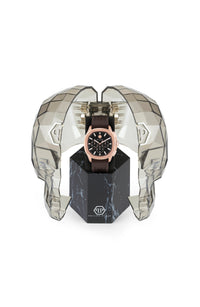 Philipp Plein Mens IP Rose Gold 44mm Strap Fashion Watch