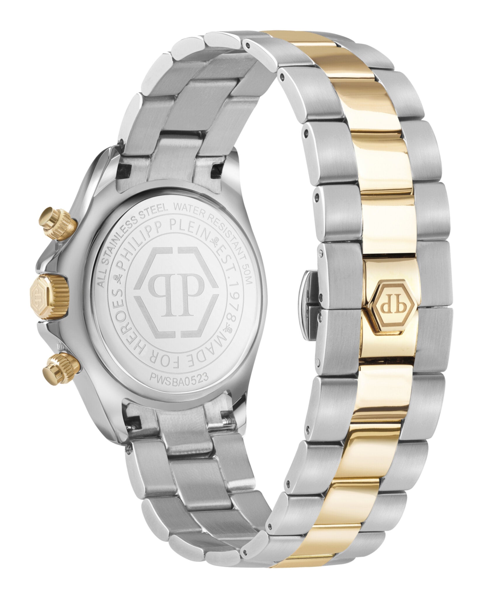 Philipp Plein Womens Nobile Two Tone 38mm Bracelet Fashion Watch