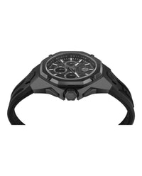 Philipp Plein Mens Octagon Black 44mm Strap Fashion Watch