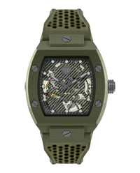 Philipp Plein Mens Green 44mm Strap Fashion Watch