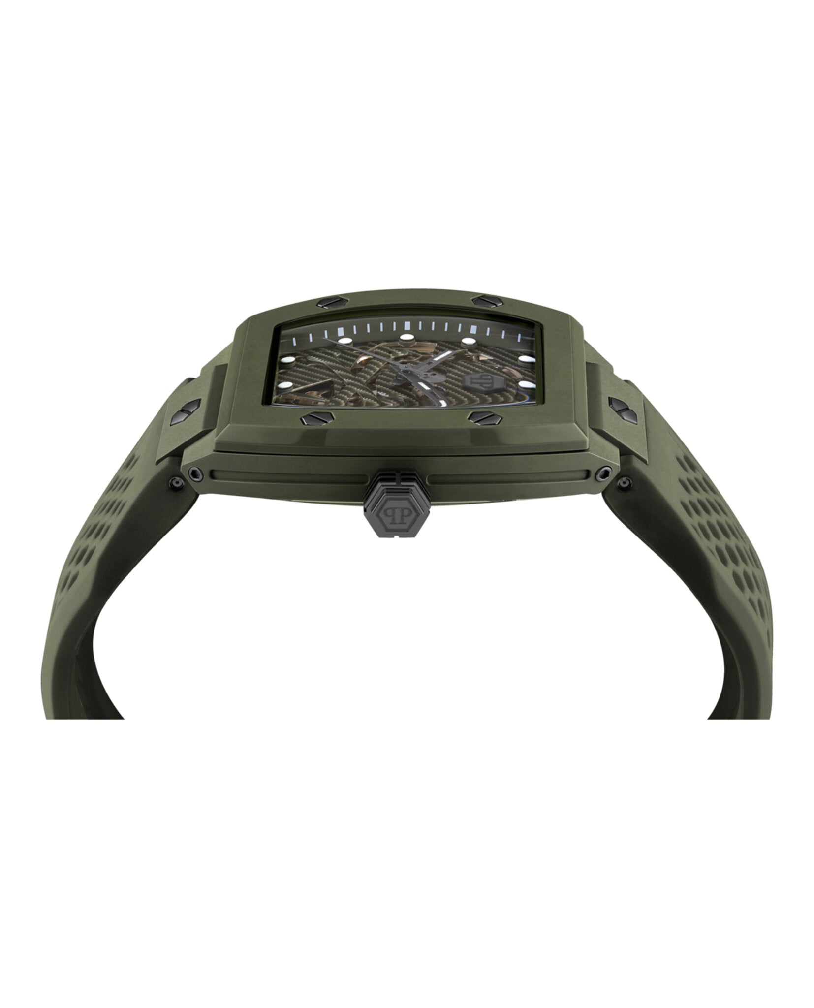 Philipp Plein Mens Green 44mm Strap Fashion Watch