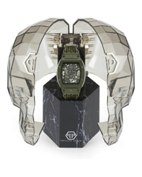 Philipp Plein Mens Green 44mm Strap Fashion Watch