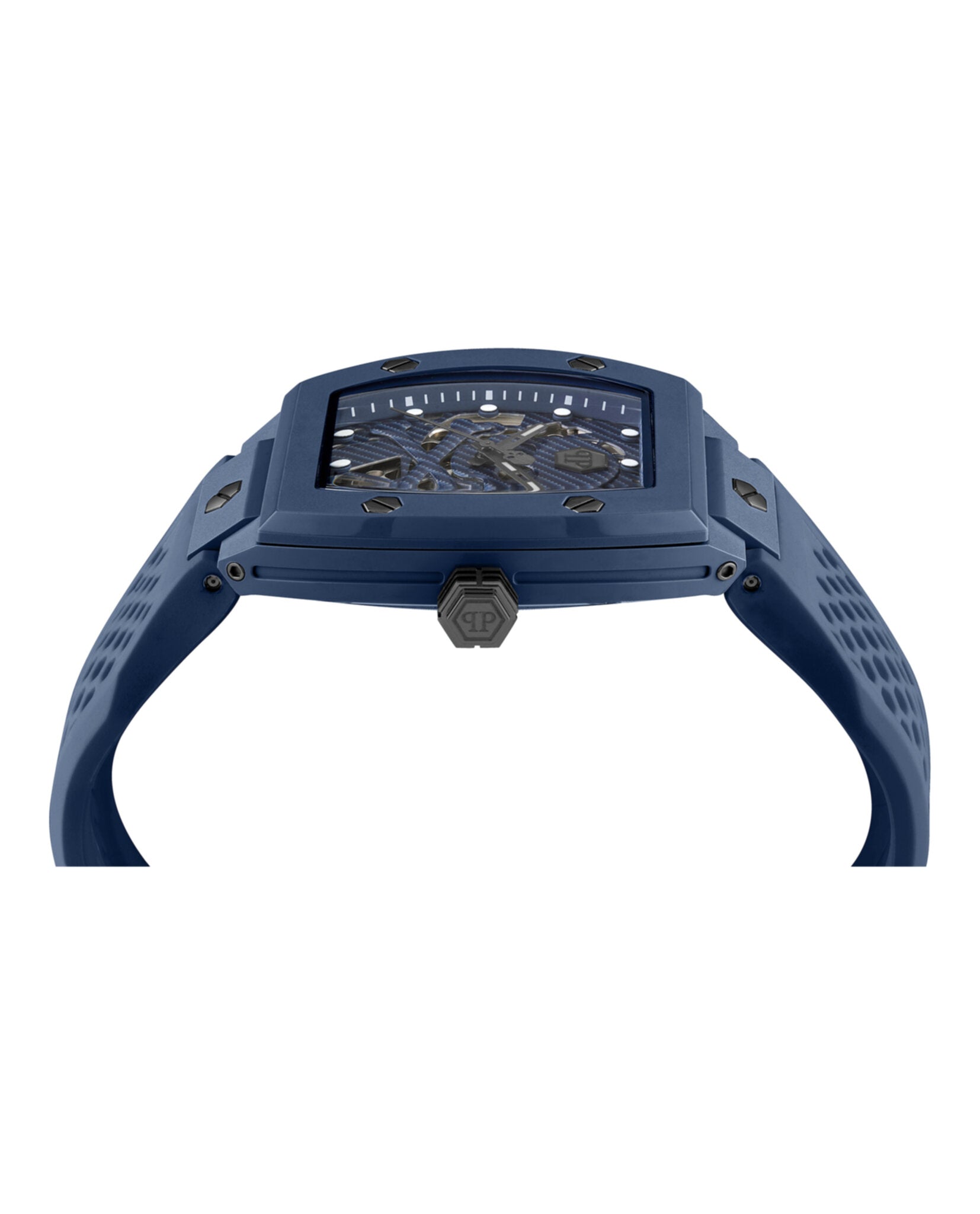Philipp Plein Mens The $keleton BLUE 44mm Strap Fashion Watch