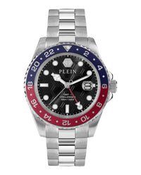 Philipp Plein Mens GMT-I Challenger Stainless Steel 44mm Bracelet Fashion Watch Stainless Steel