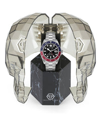 Philipp Plein Mens GMT-I Challenger Stainless Steel 44mm Bracelet Fashion Watch