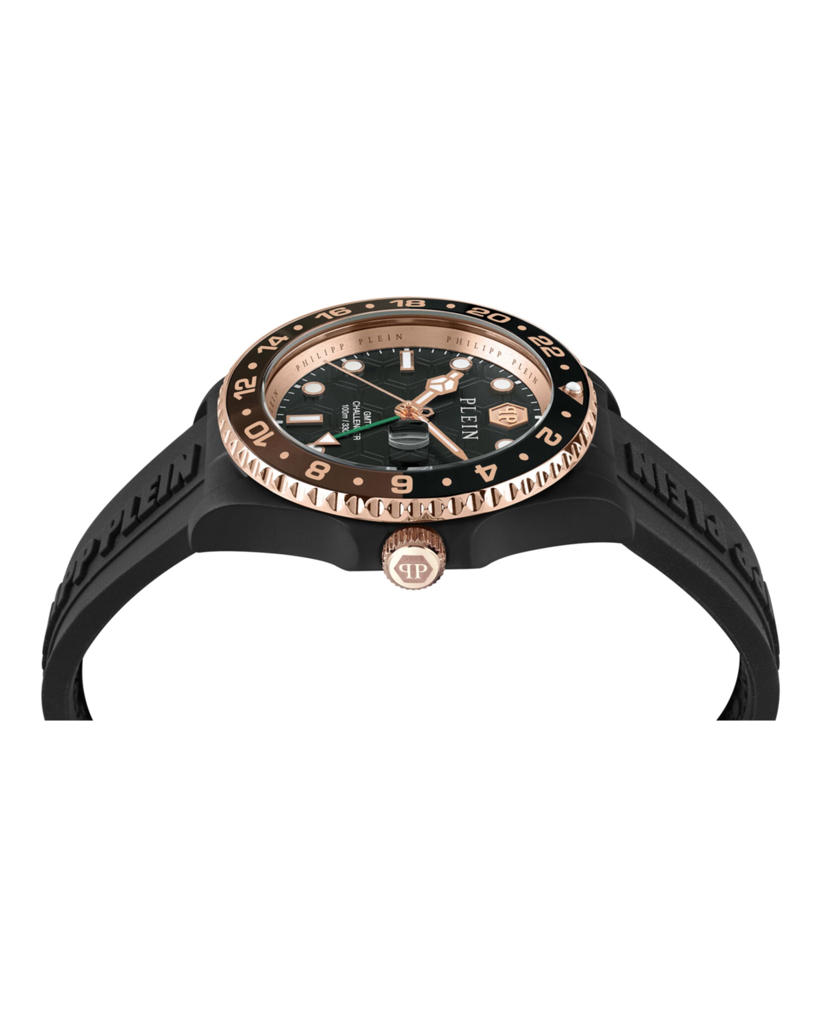 Philipp Plein Mens GMT-I Challenger Two Tone 44mm Strap Fashion Watch